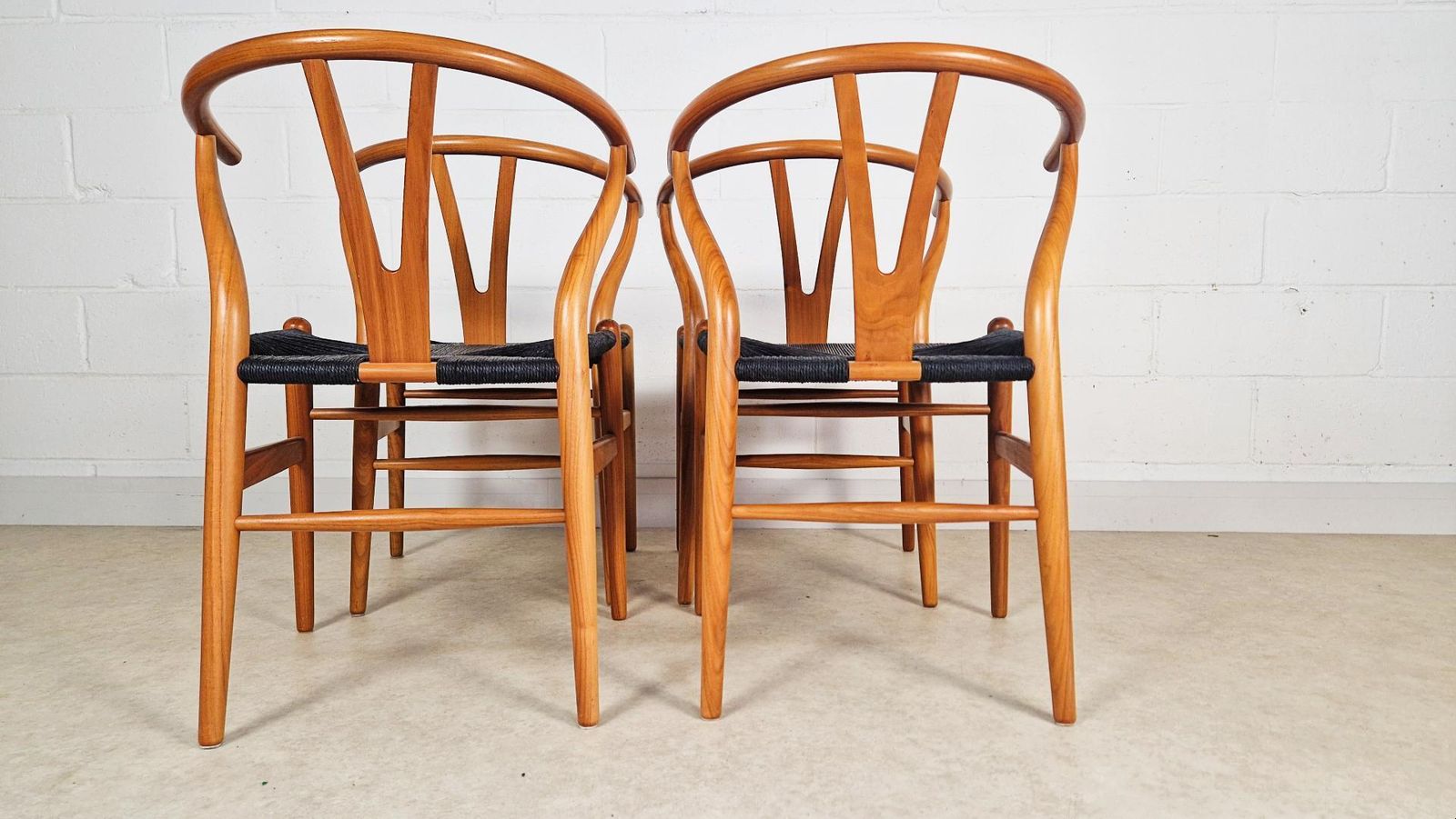 Set Of 4 Hans Wegner For Carl Hansen & Søn Model Ch 24 Wishbone Danish Dining Chairs Pg112 photo 2670.0