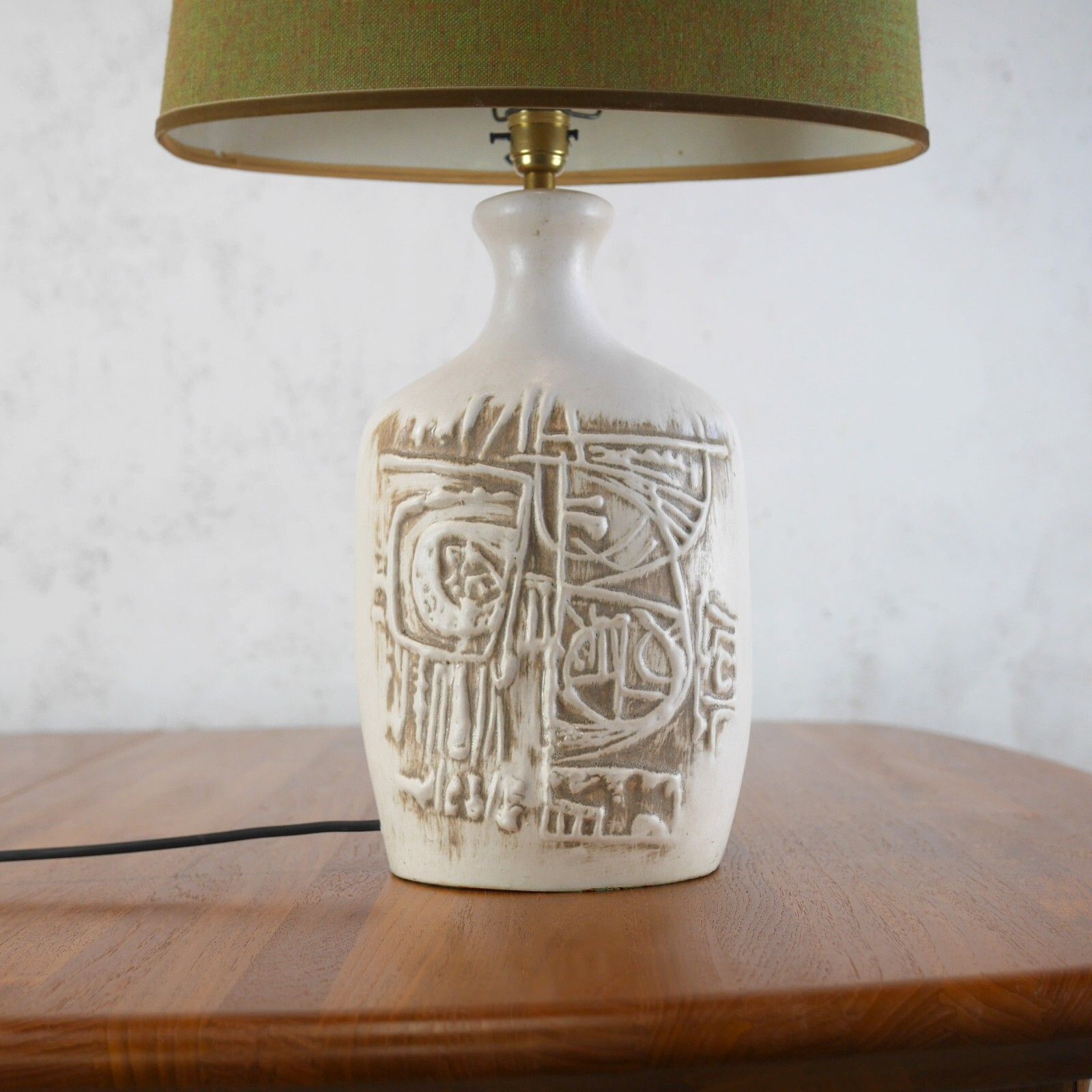 315.0 Vintage Mid Century Abstract Brutalist Studio Pottery Lamp Shade #102729 photo