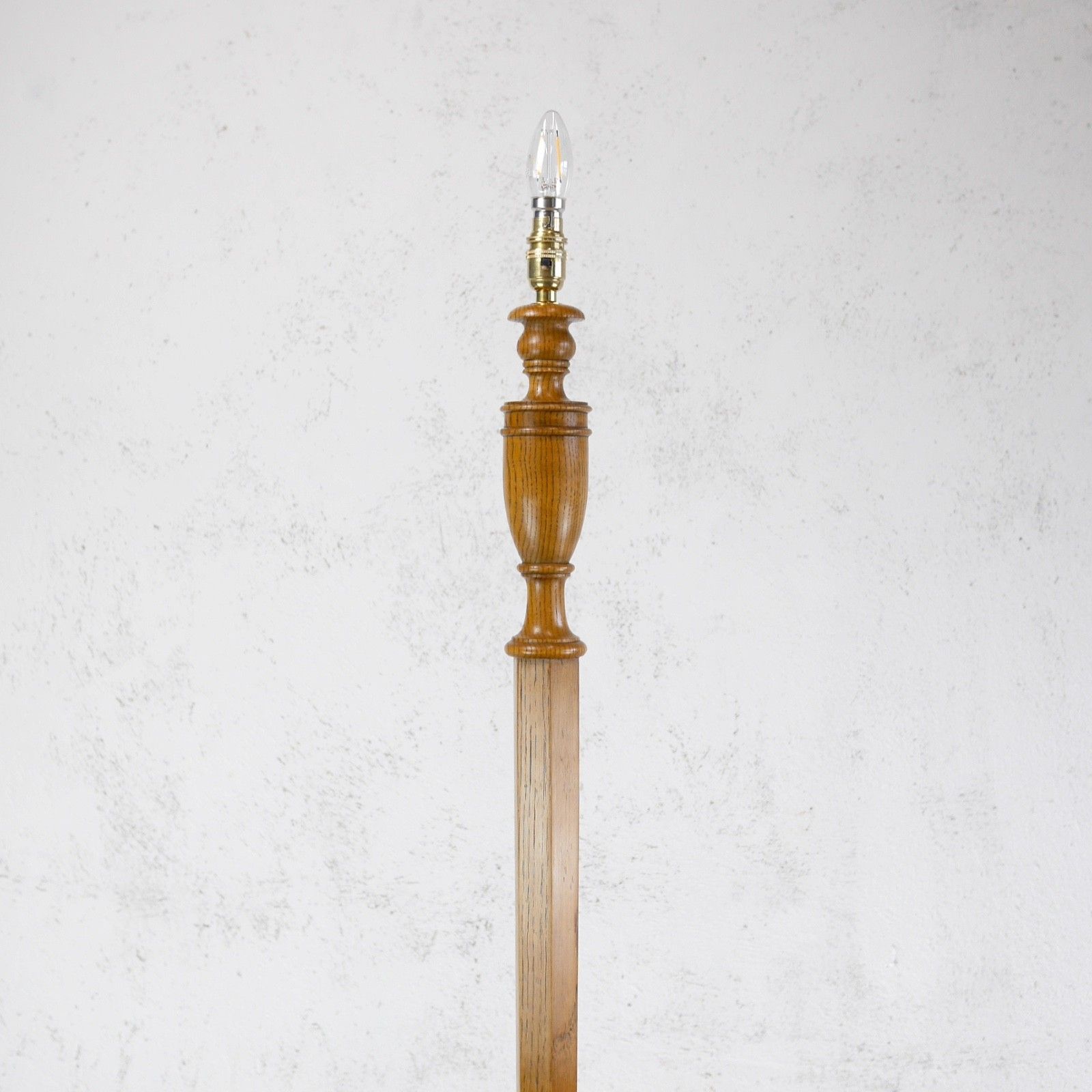 Tall Antique Wooden Warm Elm Standard Floor Lamp Light Heals Style Deco #103142 photo Lighting
