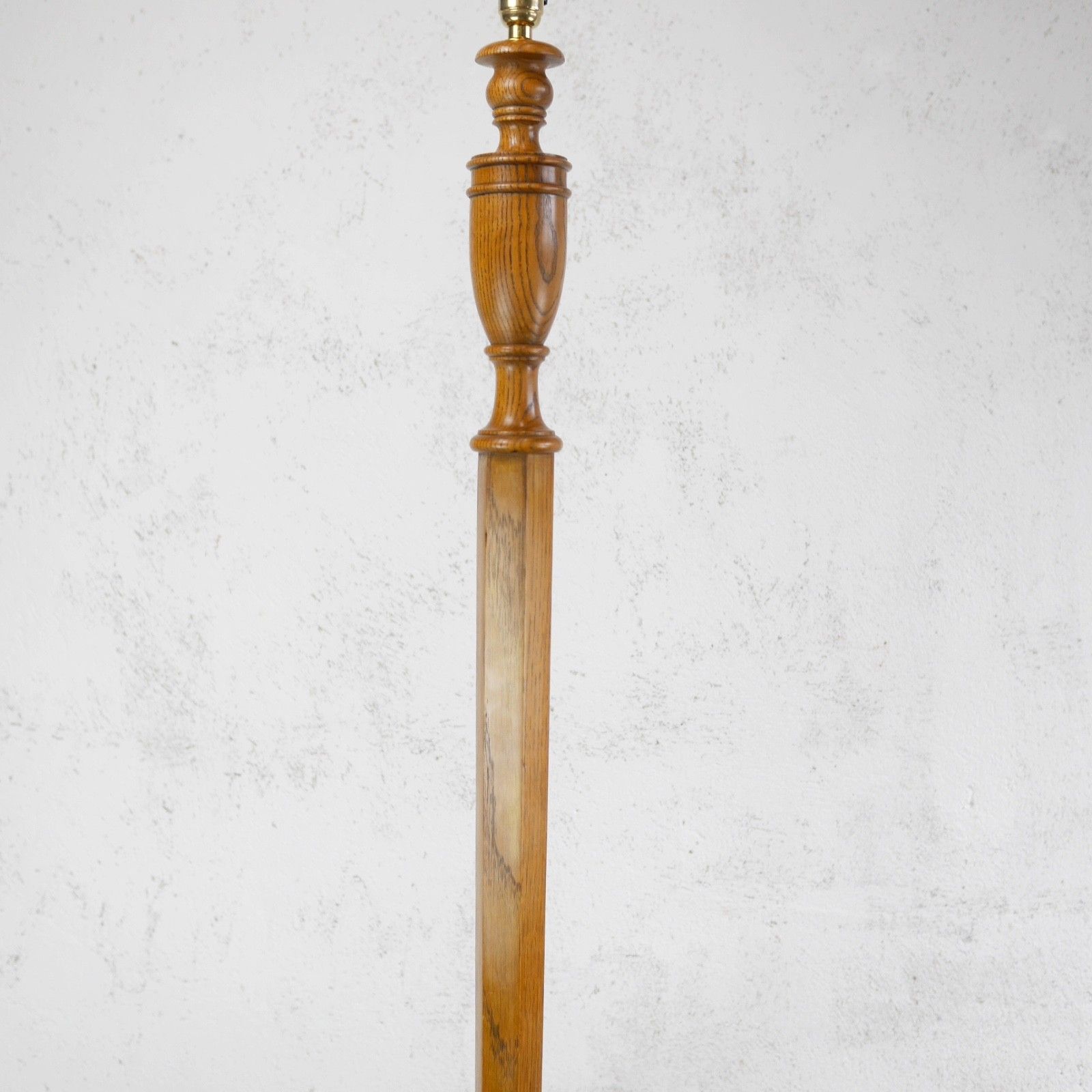 Tall Antique Wooden Warm Elm Standard Floor Lamp Light Heals Style Deco #103142 photo vinterior