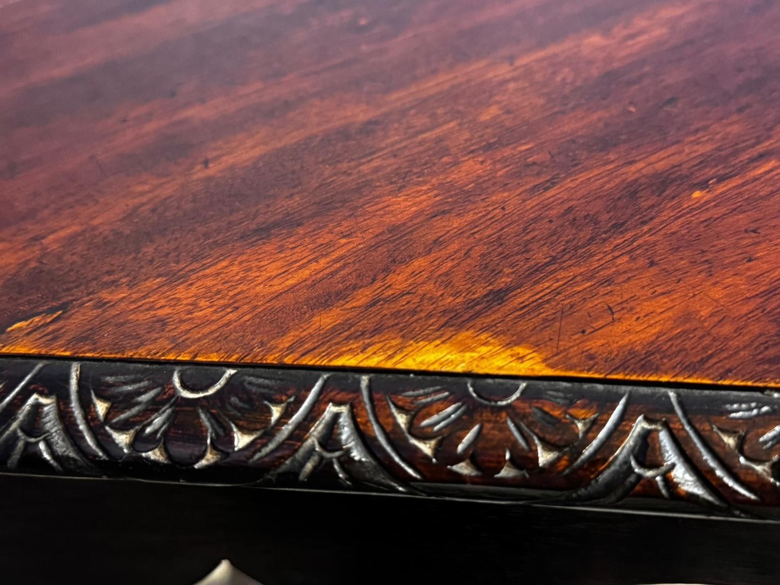 Antique Edwardian Mahogany Two Tier Side Table End Wine Plant Stand Carved photo vinterior