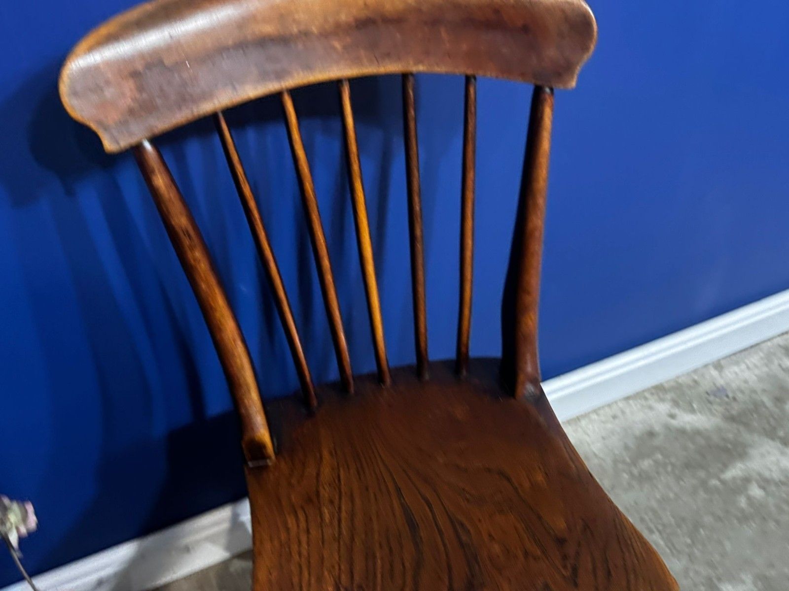 Antique Elm Chair Farmhouse Rustic Kitchen Dining Chair Victorian Bedroom photo Furniture