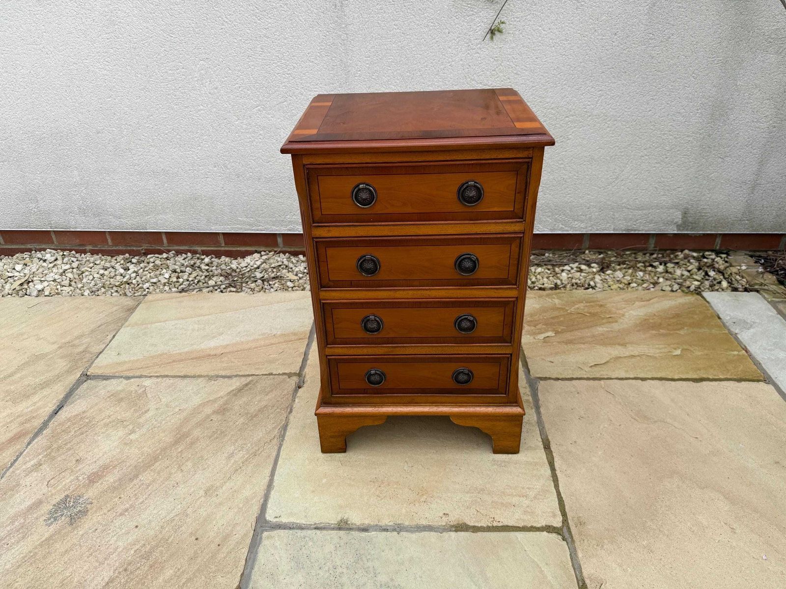 photo furniture Small Vintage Antique Chest Of Drawers / Bedside Table / Side Table / Lamp Stand / Night Stand