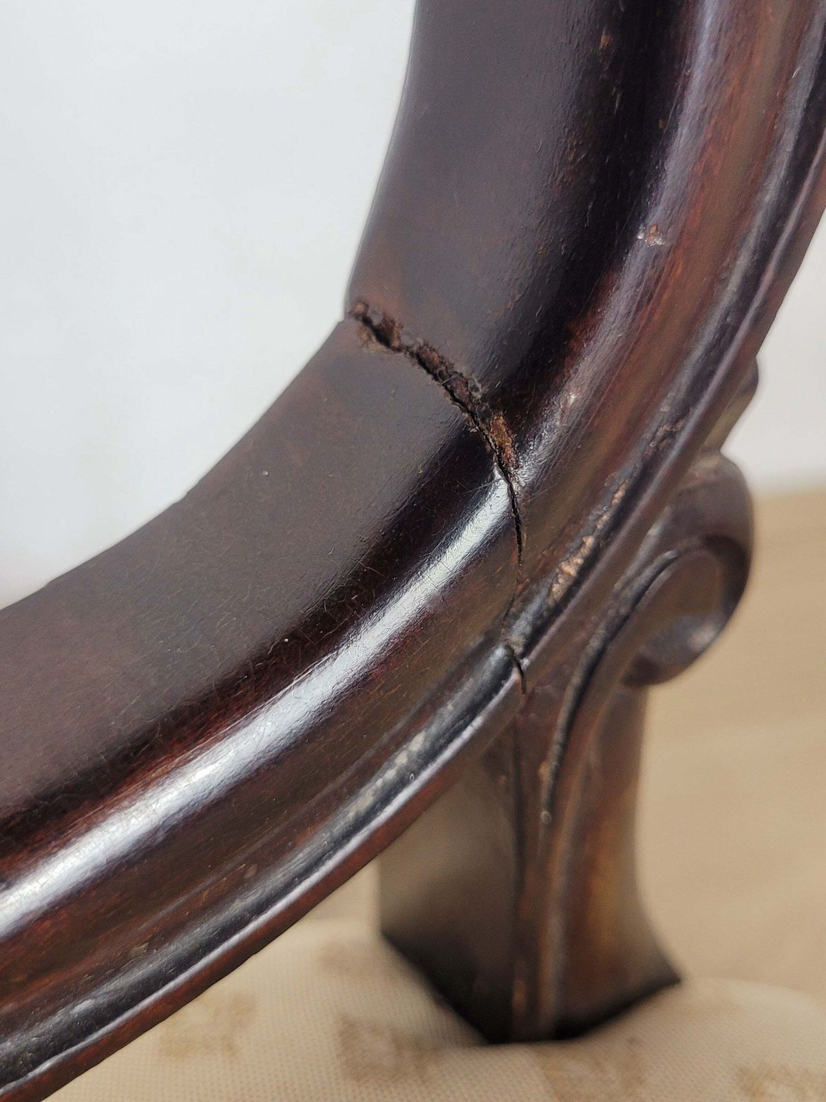 photo for sale Victorian Nursing Chairs Carved Pierced Foliate Upholstery 19c