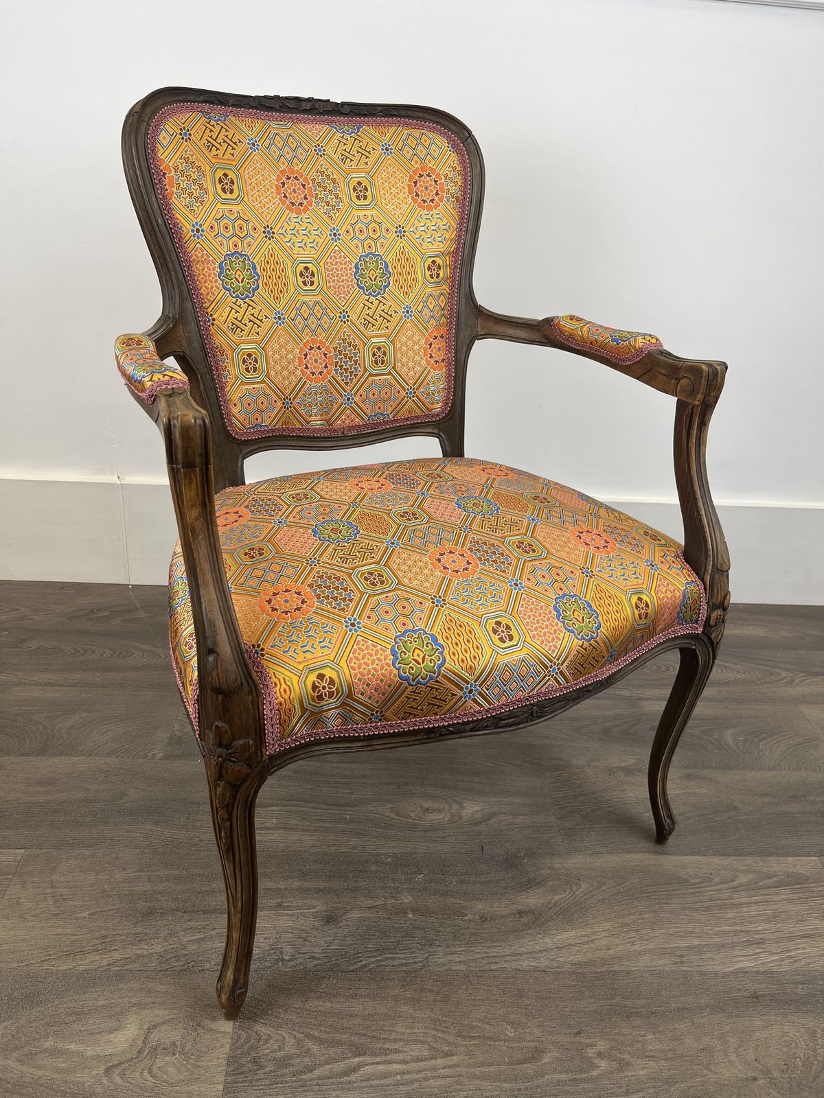 French Louis Style Chair, Walnut photo for sale