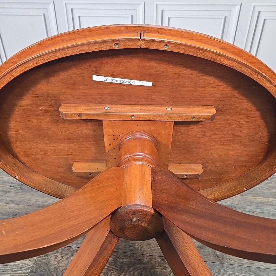 photo buy Vintage Oval Coffee Table Inlaid Top Mahogany Veneer Centre Side Antique Style