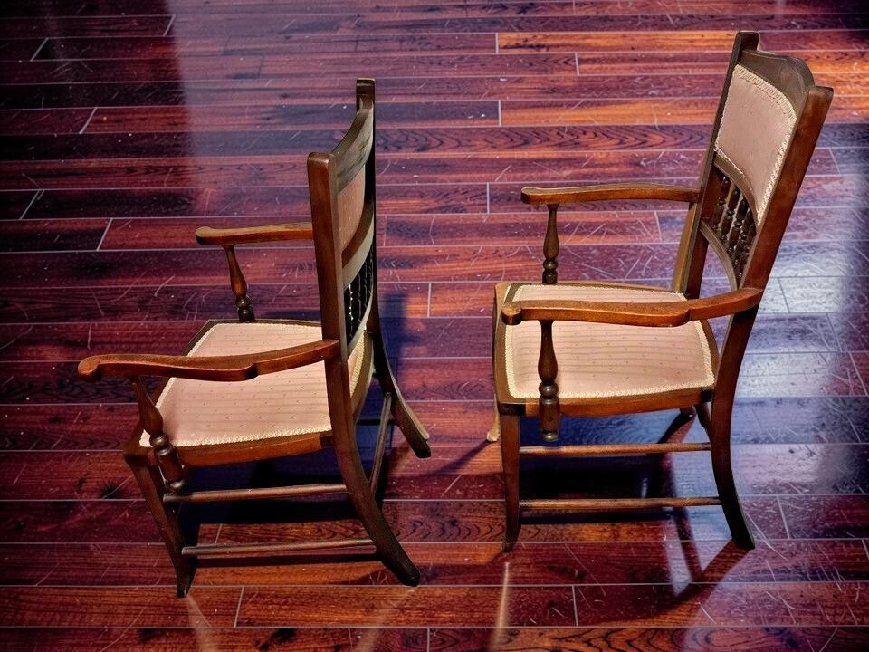 Antique Edwardian Salon Suite Sofa And Pair Of Chairs photo Furniture