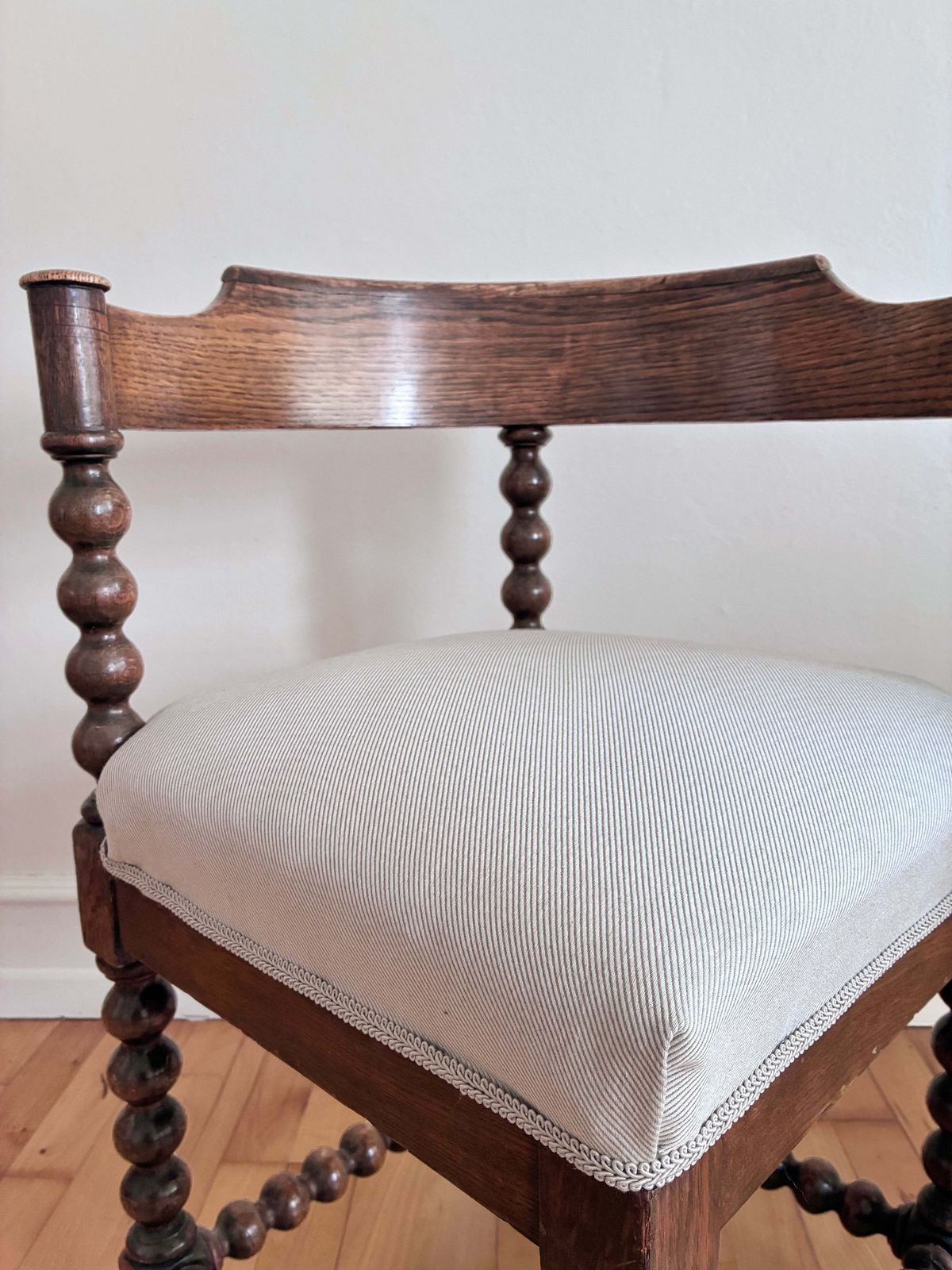Antique Edwardian Bobbin Corner Chairs, English 1900 photo for sale