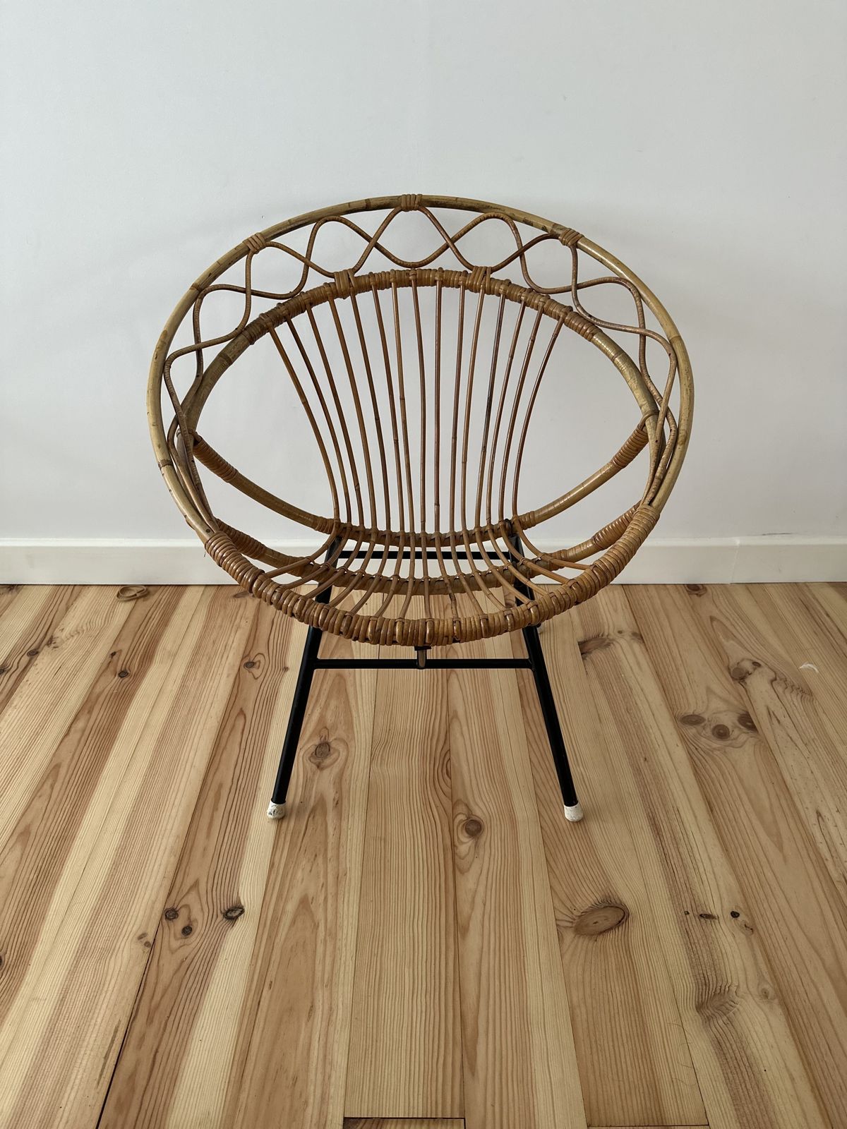 Furniture Mid Century Bamboo Metal Chair Rohe Noordwolde photo
