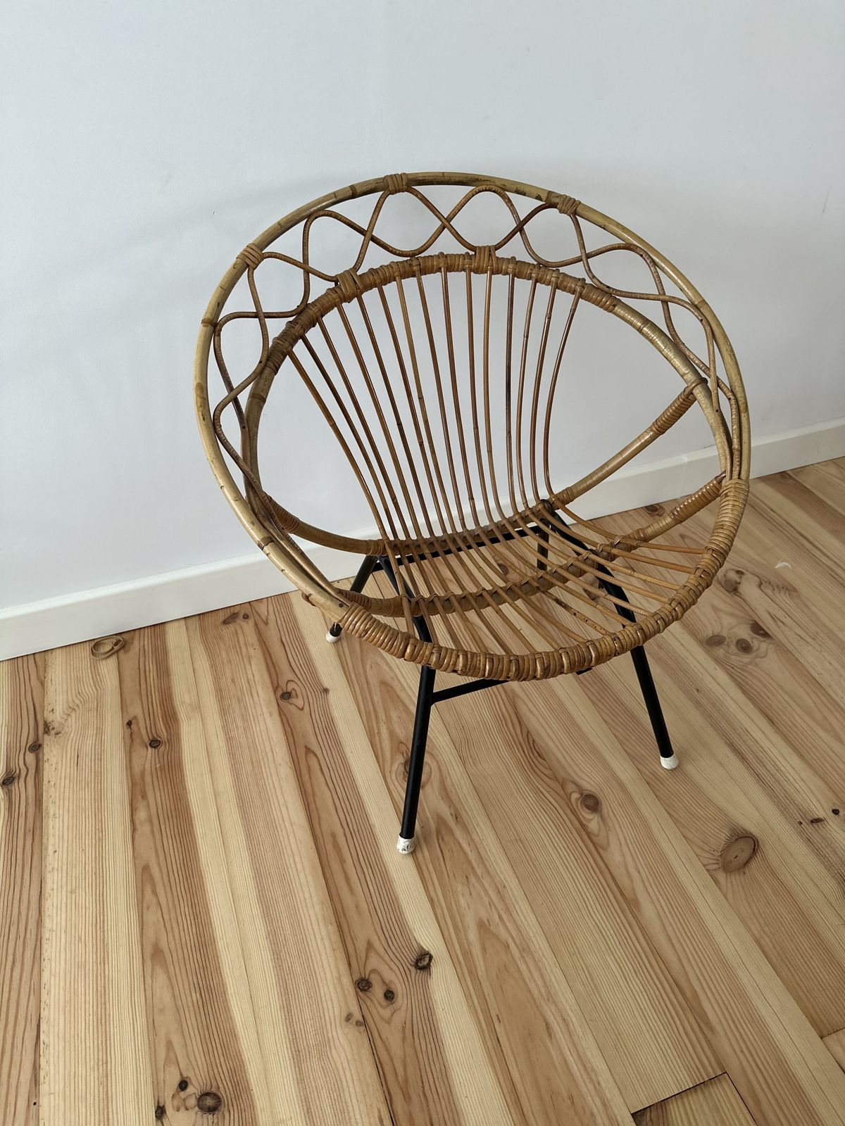 225.0 Mid Century Bamboo Metal Chair Rohe Noordwolde photo