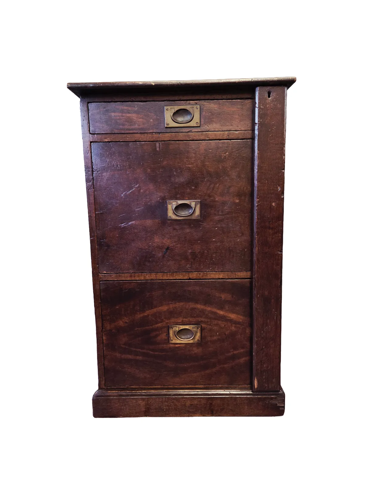 Early 20th Century Industrial Pine Drawers    3 Drawer Filing Cabinet photo furniture