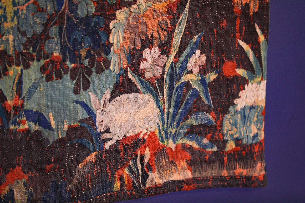 Flemish Verdure Tapestry In Wool And Silk. Late 17th Century. photo for sale