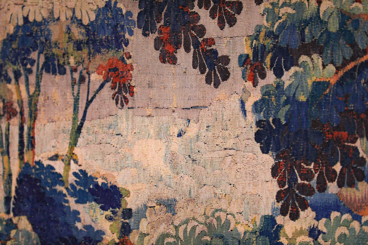 Flemish Verdure Tapestry In Wool And Silk. Late 17th Century. photo buy