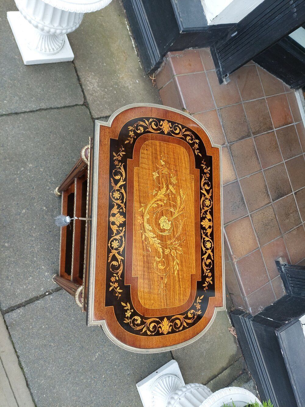 Victorian Marquetry Whatnot Jewellery Cabinet photo for sale