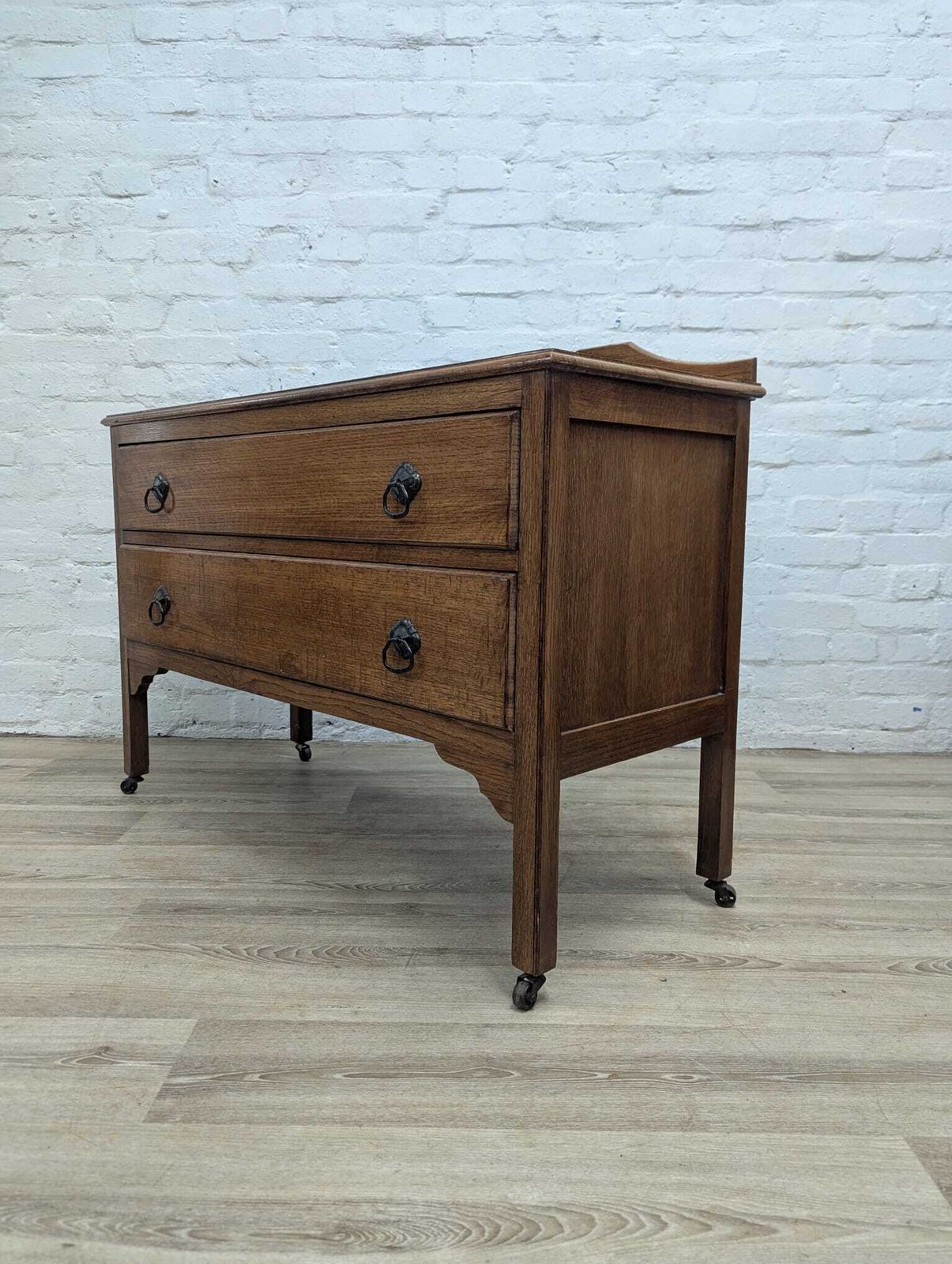 1930's Oak Chest Of Two Drawers photo furniture