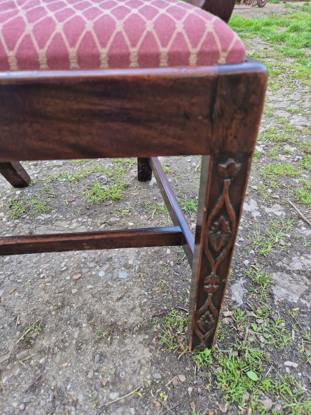 Hepplewhite Style Mahogany Elbow/Arm Chair,Wheatsheaf Carved Splat. photo vinterior