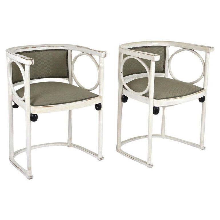 20th Century Thonet Art Nouveau Armchairs By Josef Hoffmann, At Ca. 1905 photo for sale