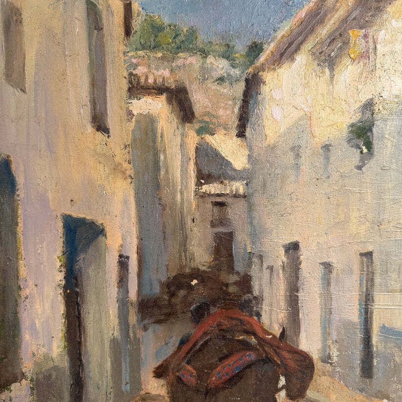 Scholarship Journey Northern Spain 1920s. Oil Painting By Robert Löfgren photo furniture