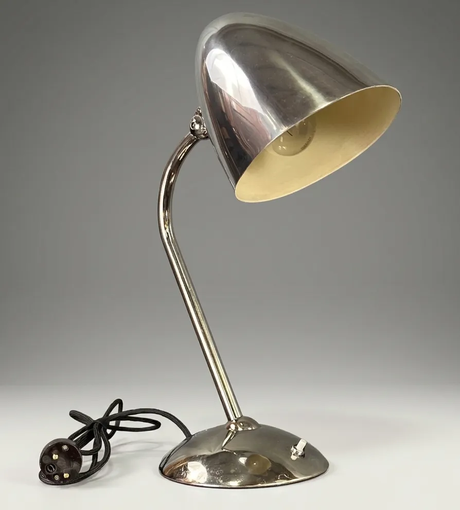Art Deco Tafellamp Vernikkeld Metaal Franta Anýž Jaren 1930 photo 1015.0