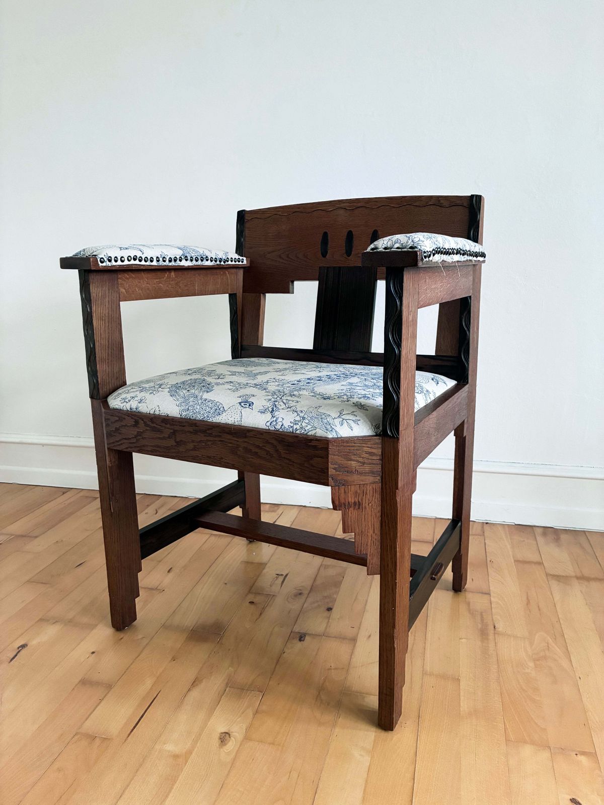 A Pair Of Dutch Art Deco Amsterdam School Chairs 1920s photo furniture
