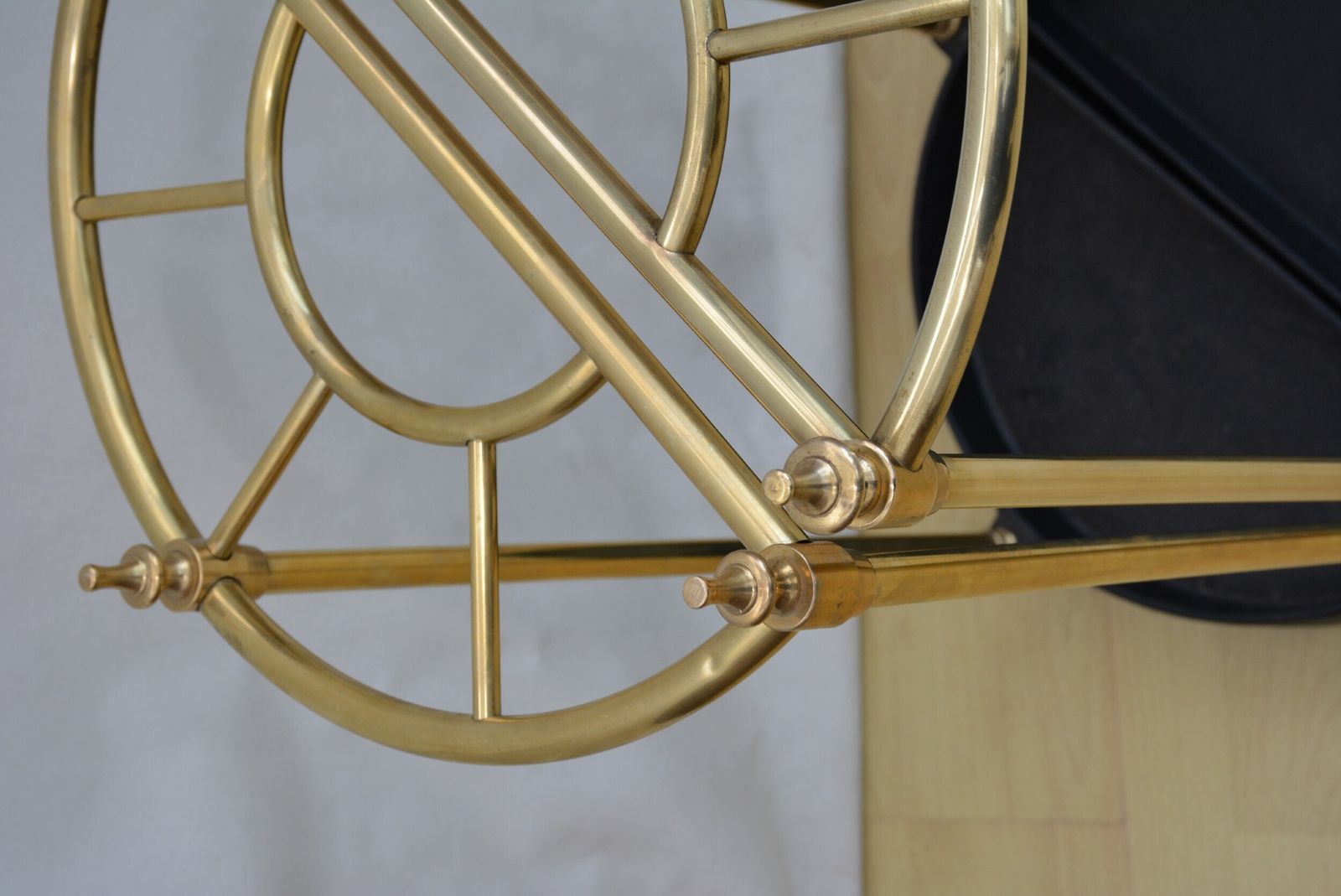 Pair Of Early 20th Century Brass Umbrella Stands, Demi Lune Design photo Home Decor