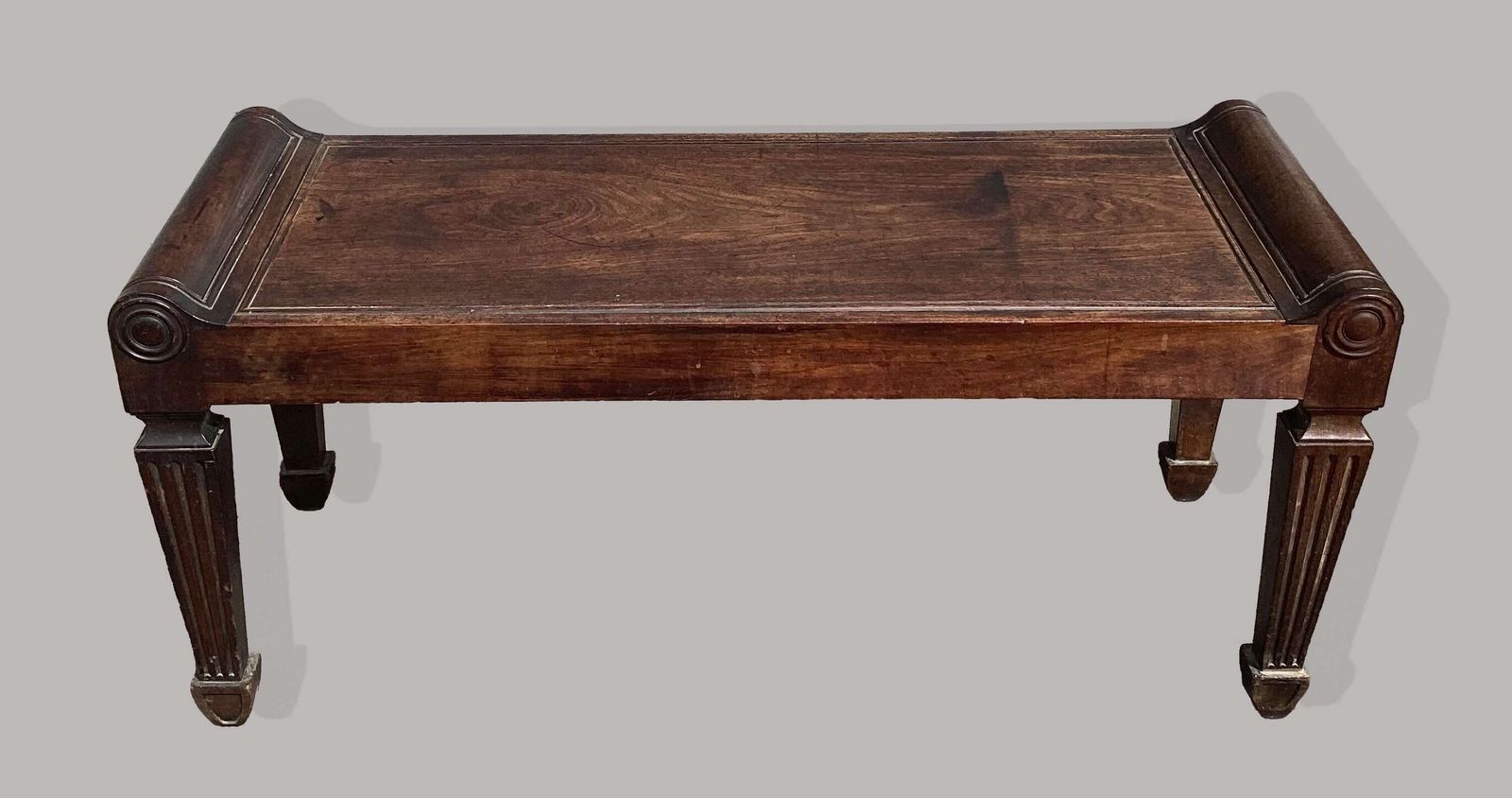 Iconic Regency Mahogany Hall Bench / Seat, Attributed To Marsh And Tatham photo furniture