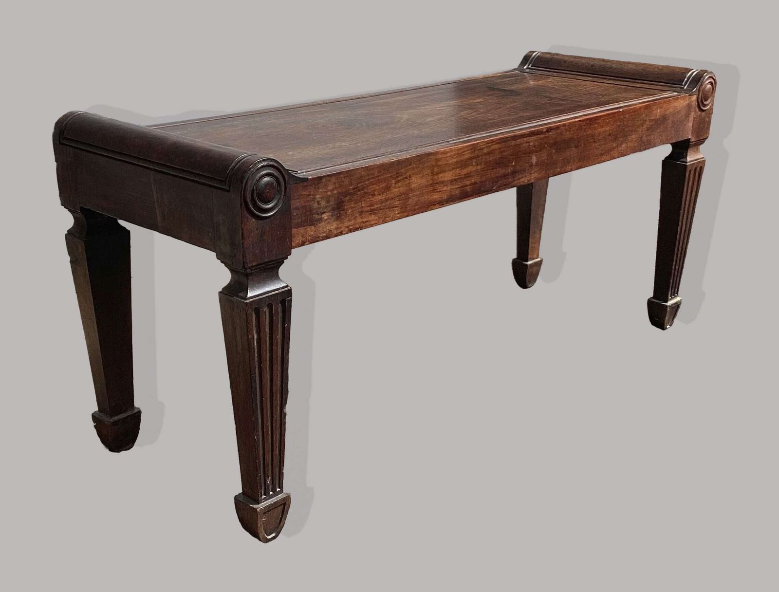 Iconic Regency Mahogany Hall Bench / Seat, Attributed To Marsh And Tatham photo vintage
