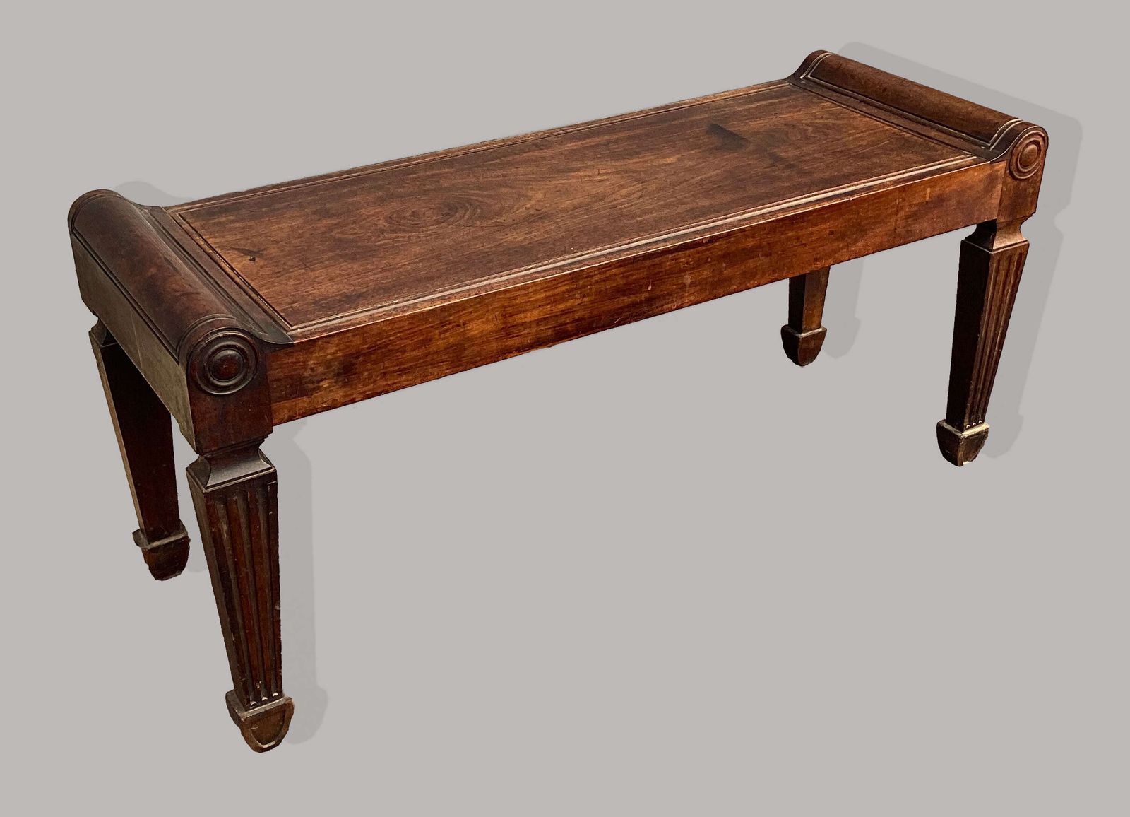 photo for sale Iconic Regency Mahogany Hall Bench / Seat, Attributed To Marsh And Tatham