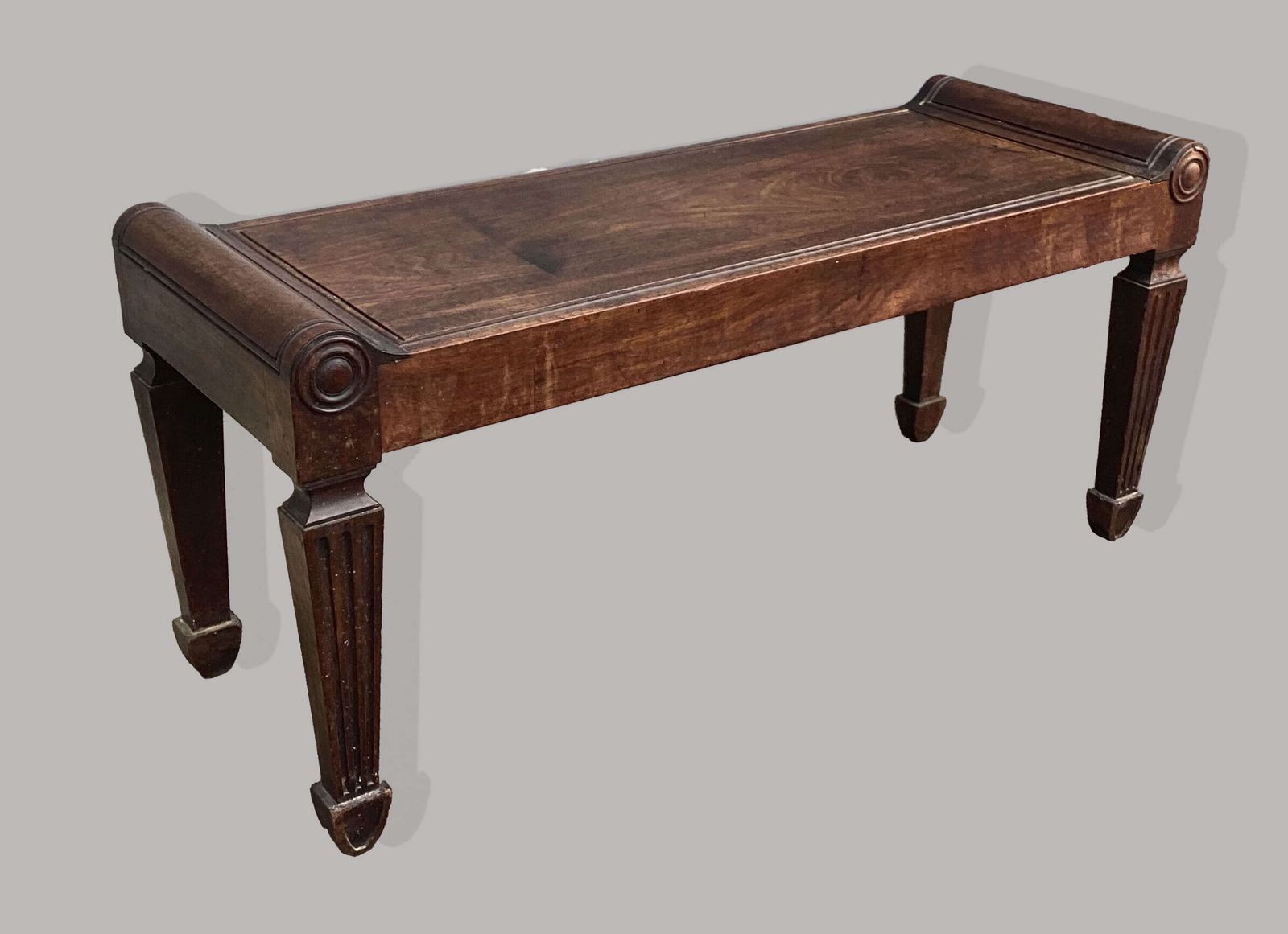 photo vintage Iconic Regency Mahogany Hall Bench / Seat, Attributed To Marsh And Tatham