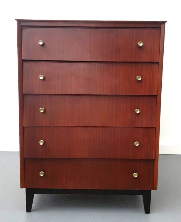 A Mid Century Teak Chest Of Drawers photo for sale