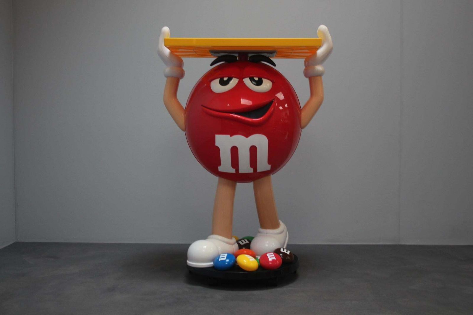 Very Rare Plastic Stand Of The M&M's Candy Company Mascot, 1990s. photo for sale