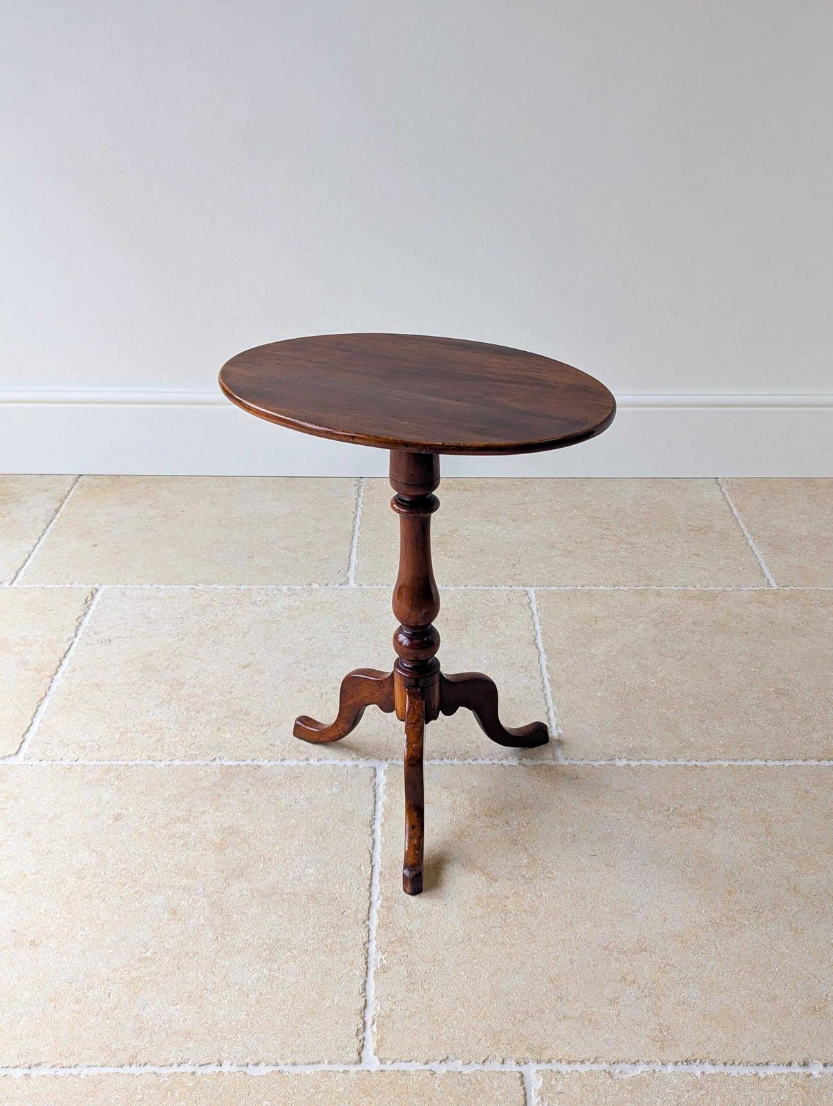 Antique Georgian Mahogany Oval Tilt Top Tripod Wine Table C.1820 photo furniture
