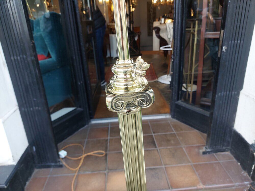 Victorian Neoclassical Brass Lamp Standard photo for sale