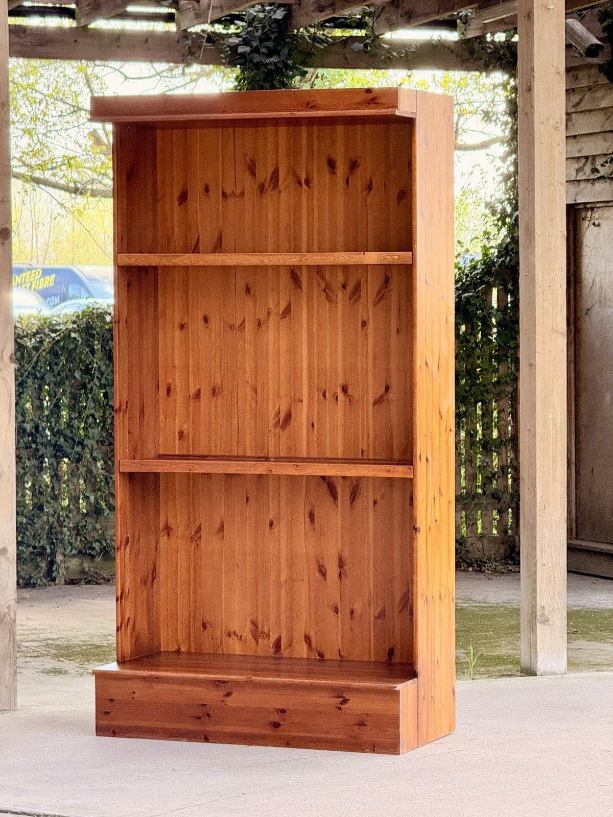 Extra Large Rustic Traditional Shelving Unit Solid Pine Open Bookcase