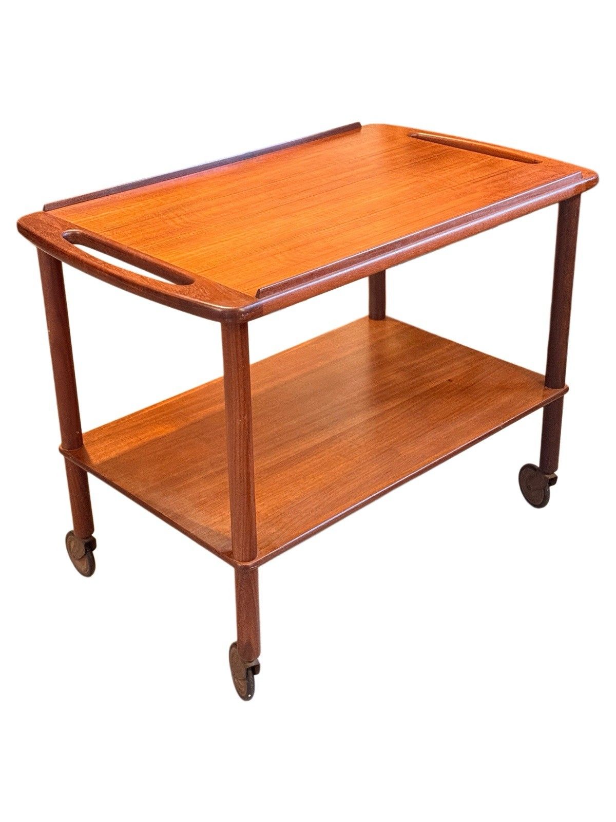 Bowa Denmark Teak Drinks Trolley 1960s Danish Mcm Bar Cart photo Furniture