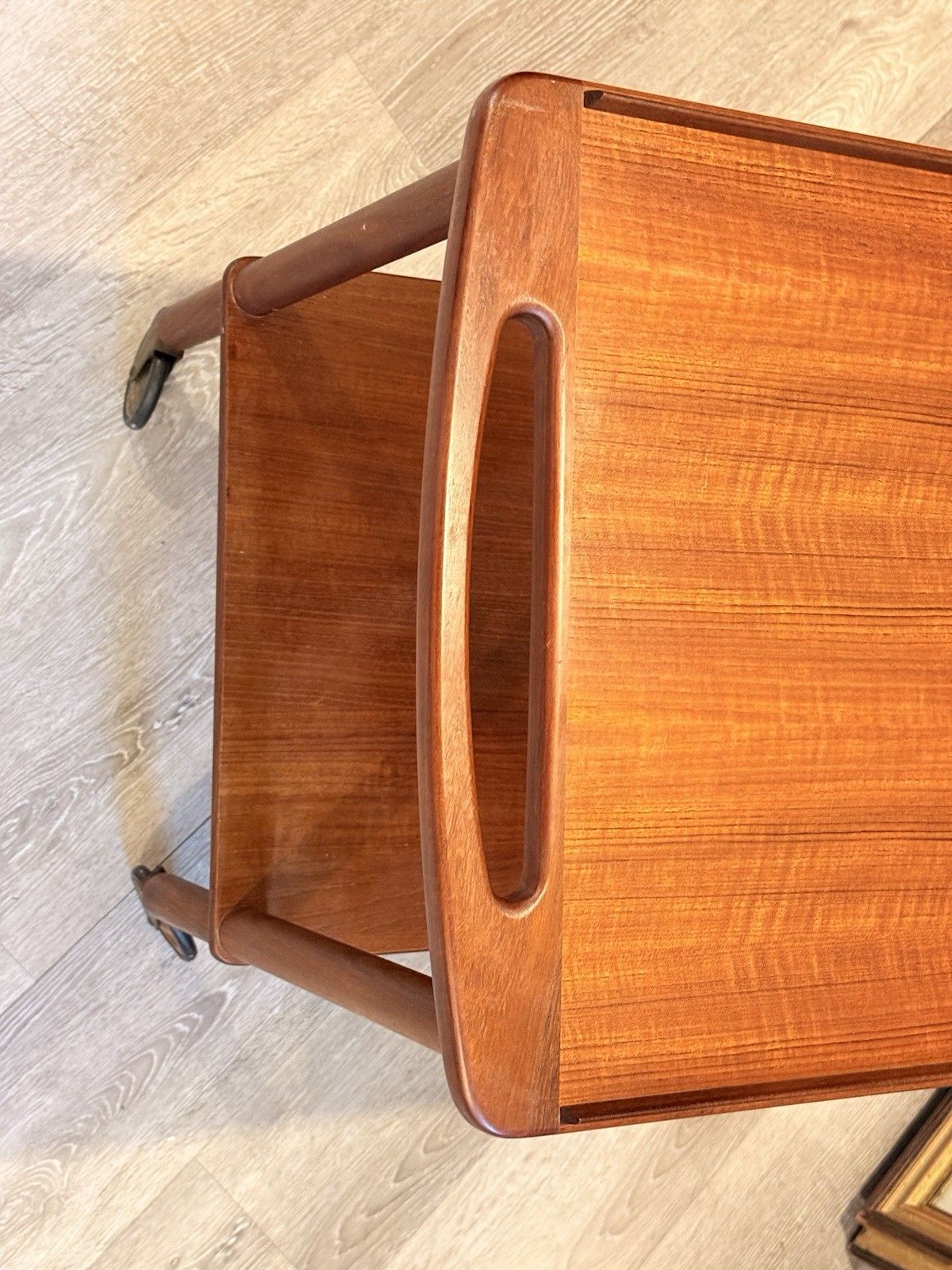 Bowa Denmark Teak Drinks Trolley 1960s Danish Mcm Bar Cart photo vinterior