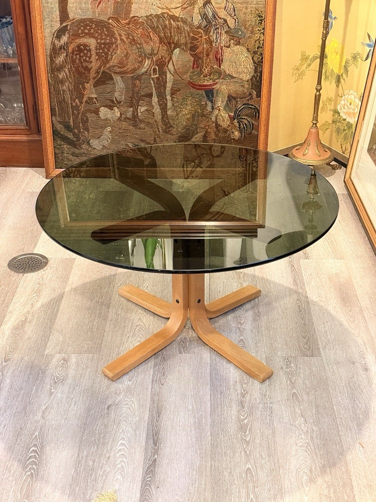 Vintage Ingmar Relling Westnofa Siesta Smoked Glass Coffee Table Bentwood photo buy