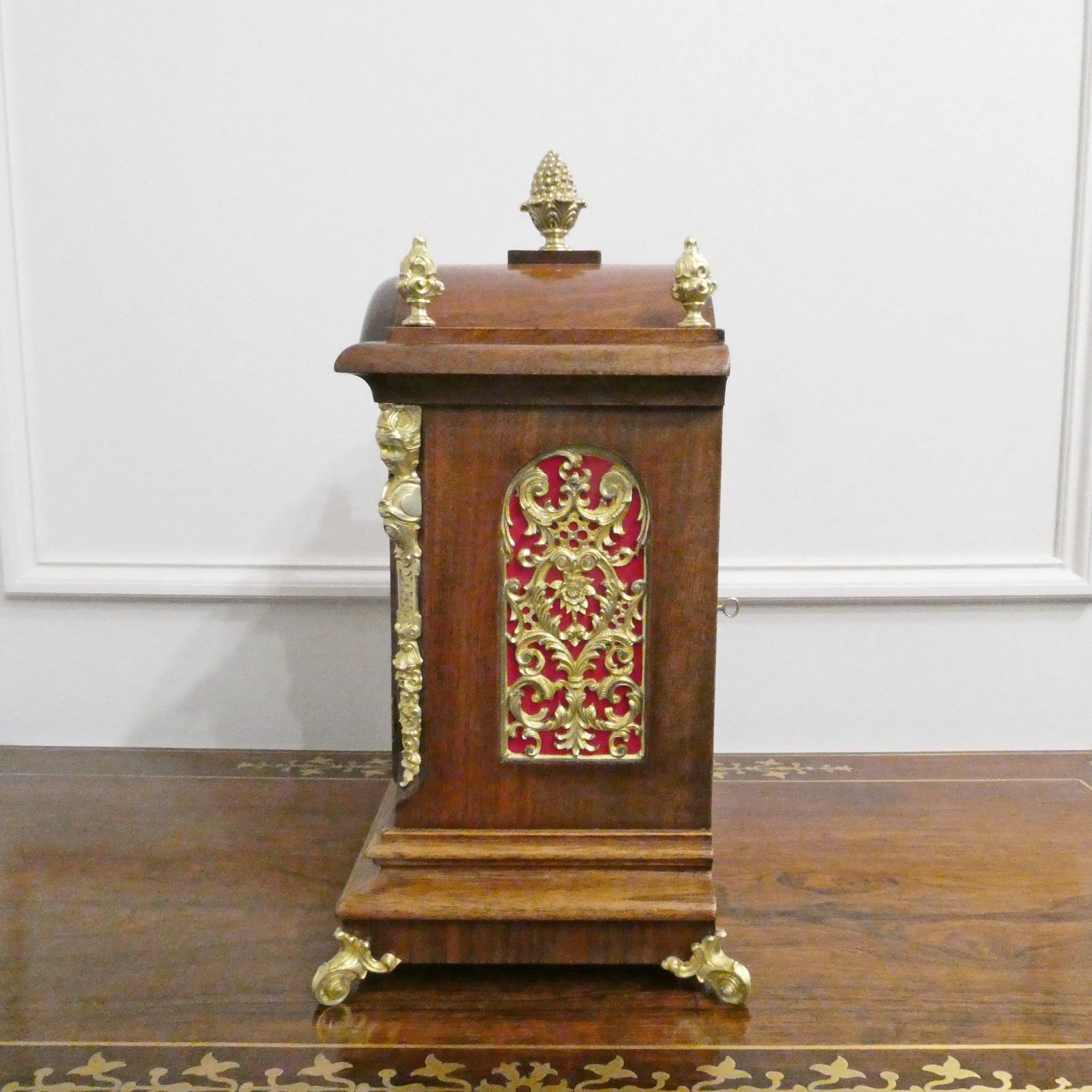 German 19th Century Walnut Ting Tang Striking Bracket Clock By Schneckenburger photo vintage