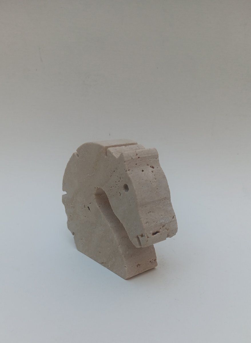 Italian Travertine Horse By Fratelli Mannelli, 1970s photo for sale