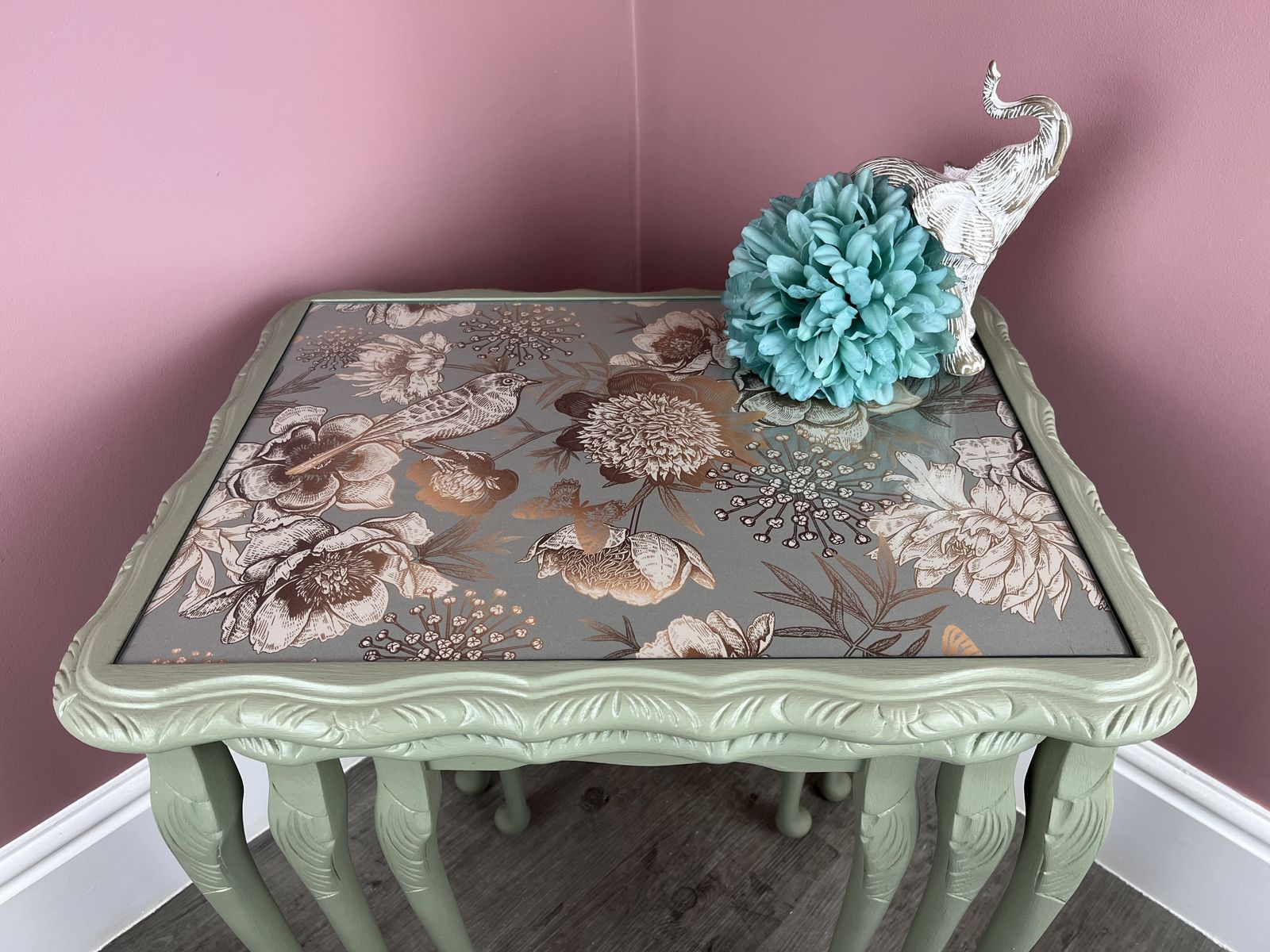 Nest Of Tables With Queen Anne Legs photo vintage