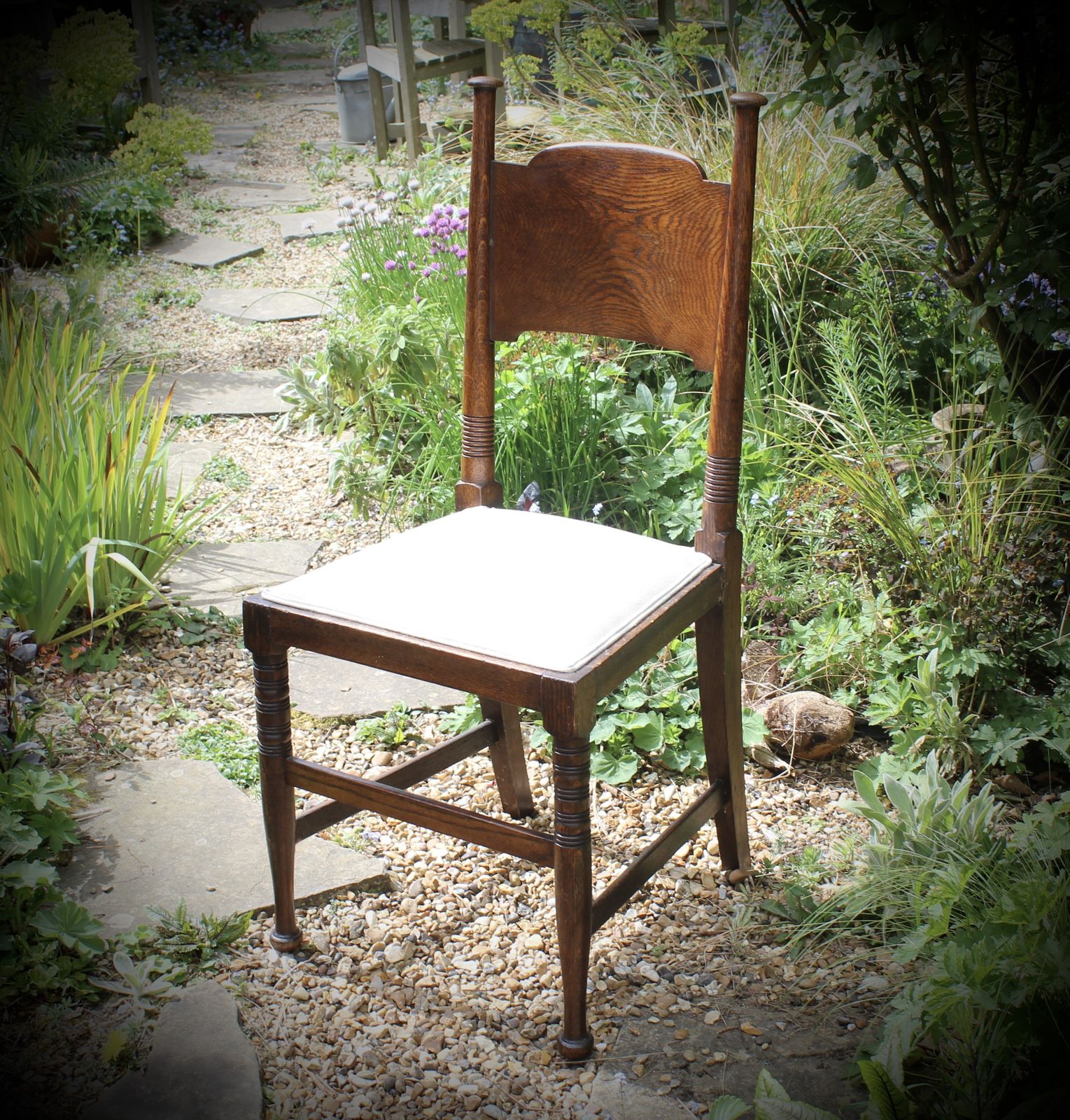 Pair Of Arts And Crafts Oak Chairs By William Birch photo vinterior