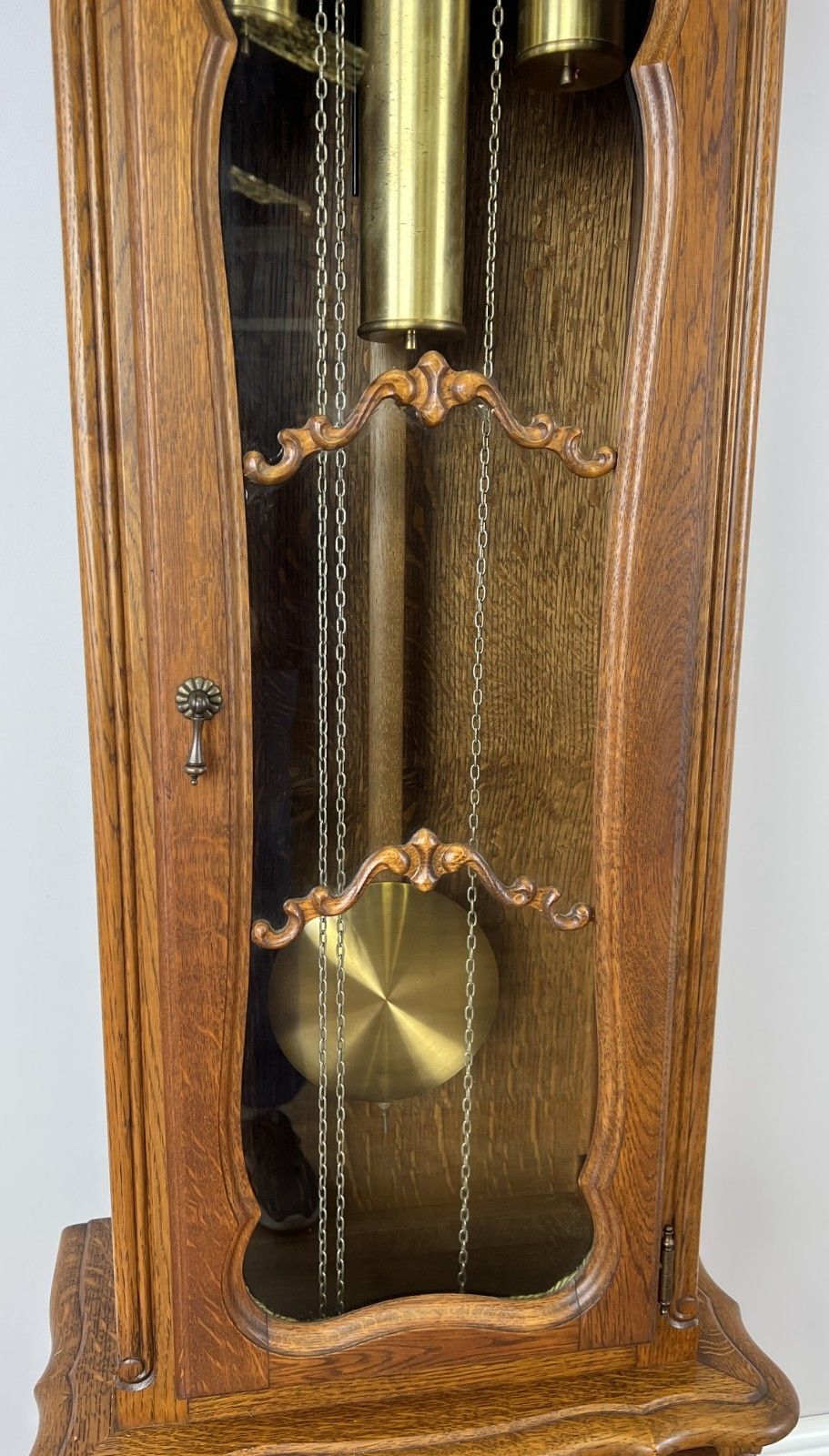 Grandfather Clock Vintage French Louis Style Oak Decorative Clock Lot 4983 photo vinterior