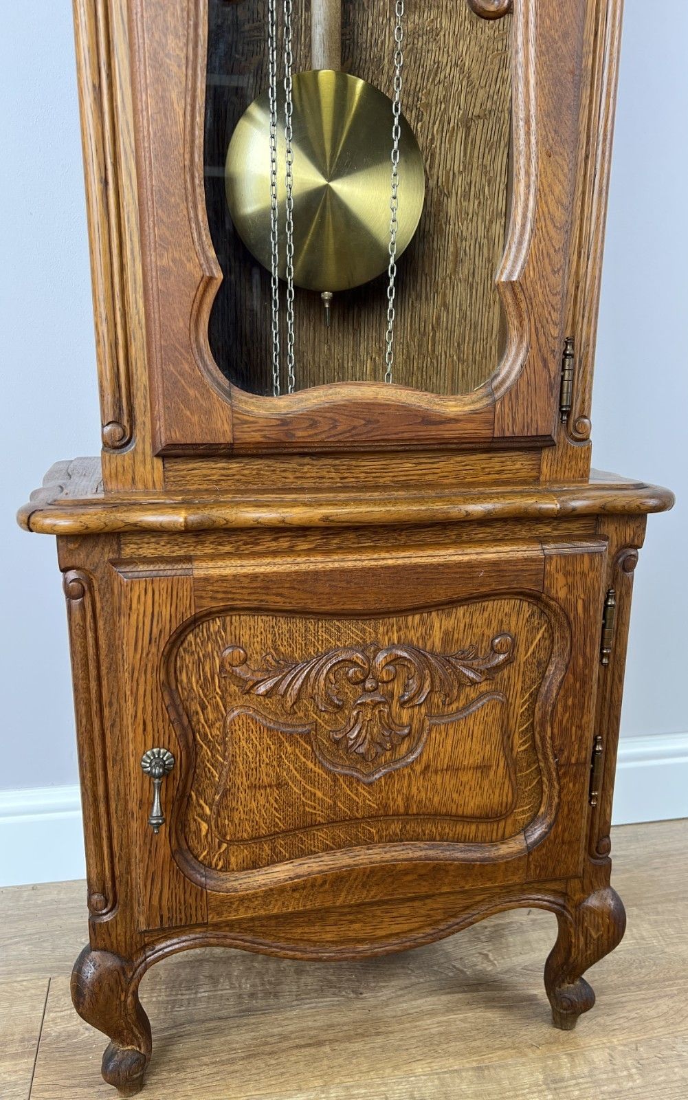 Grandfather Clock Vintage French Louis Style Oak Decorative Clock Lot 4983 photo buy