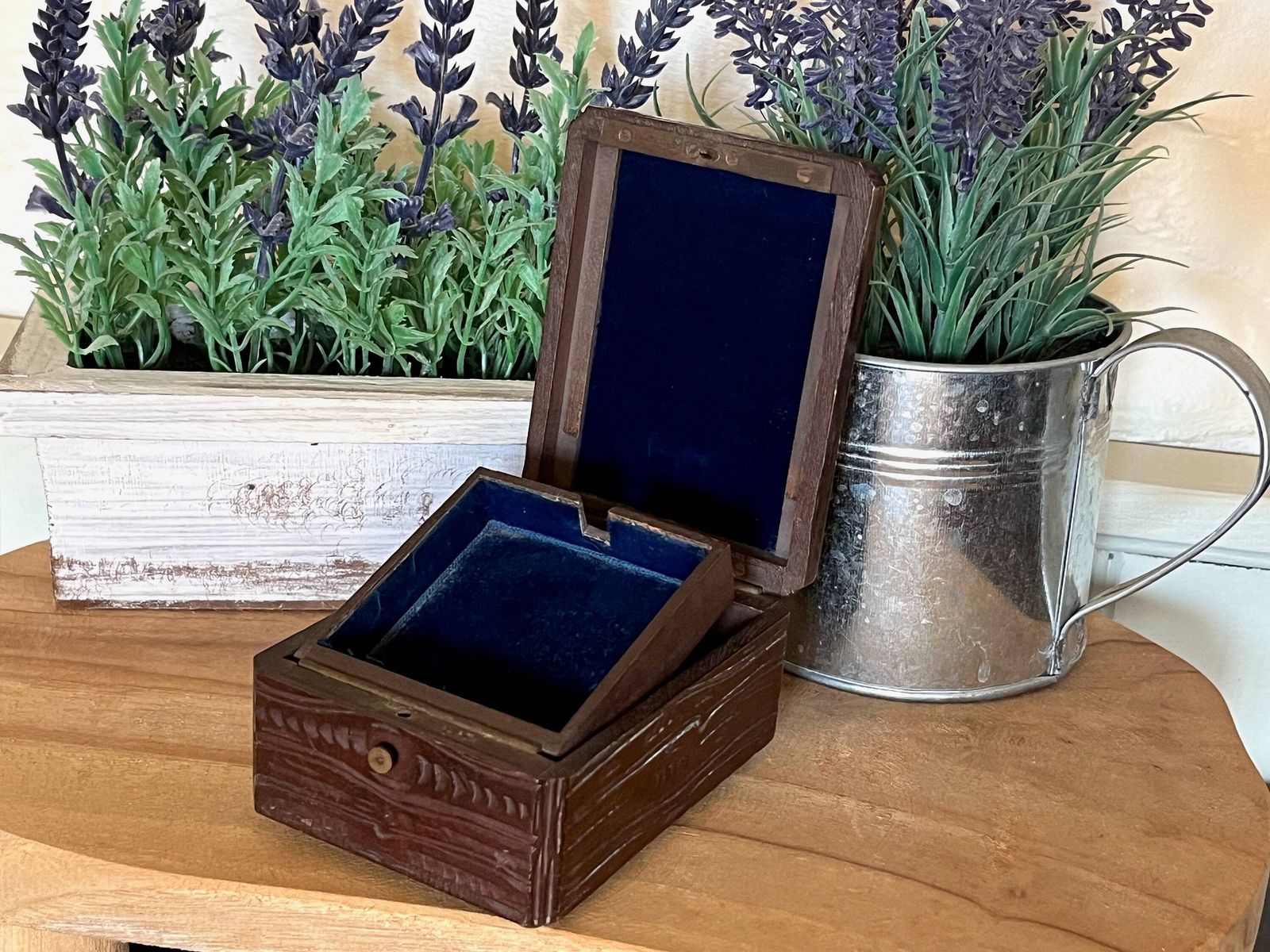 Boîte à montre de gousset d'époque, Forêt-Noire, en bois
