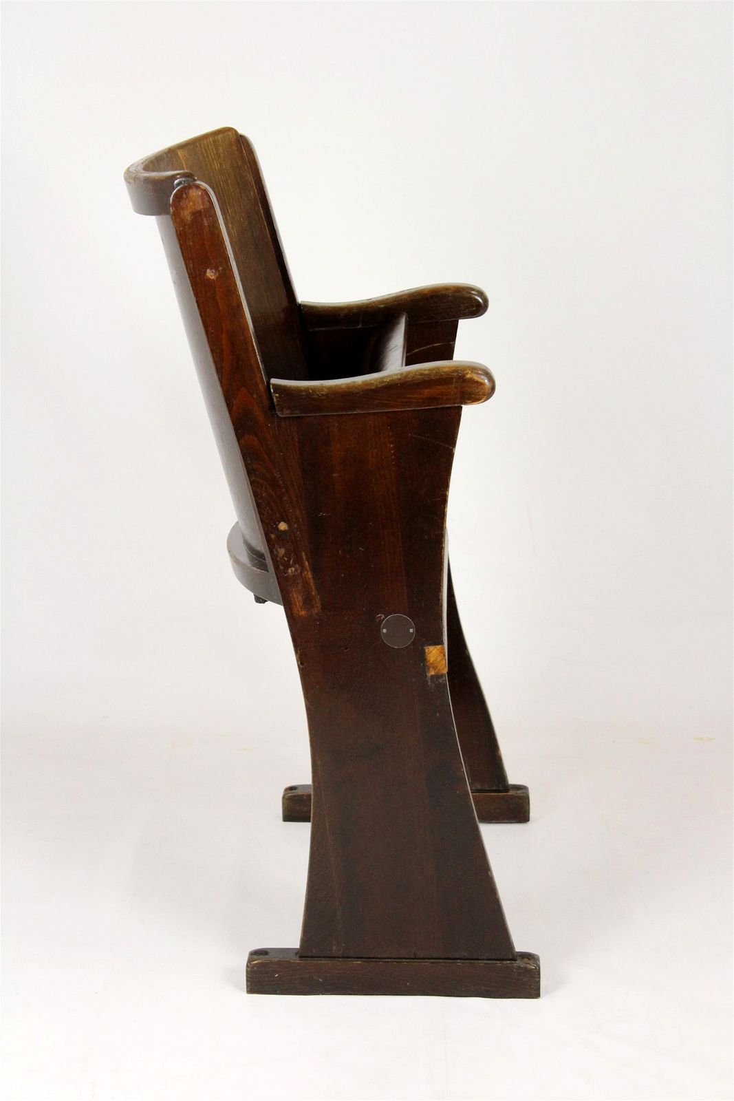 photo for sale Vintage Cinema Chair Ton (Thonet), 1940s Czech, Wooden Theatre Seat