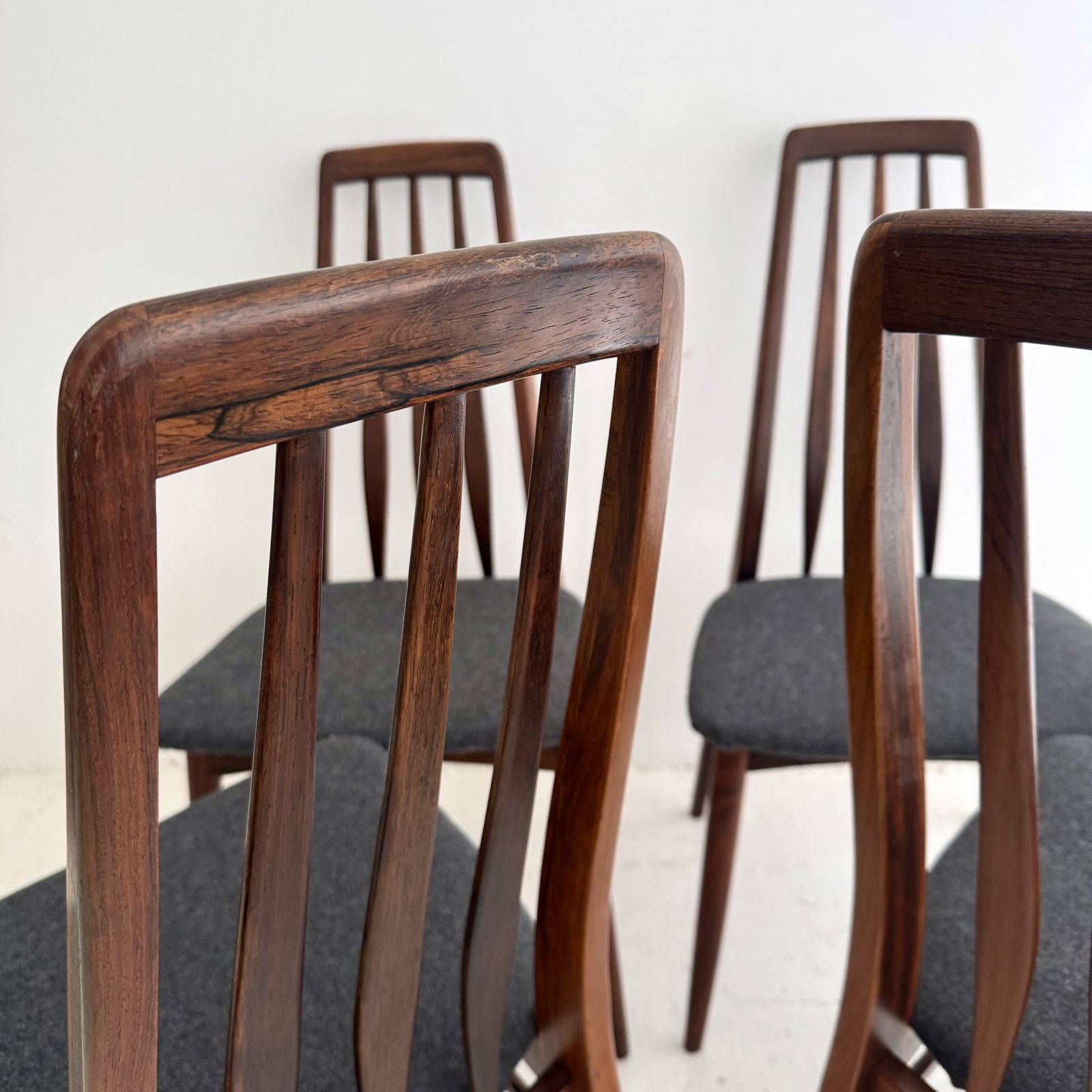 4 Amazing Retro Danish Rosewood Koefoeds Hornslet Eva Dining Chairs photo 499.0