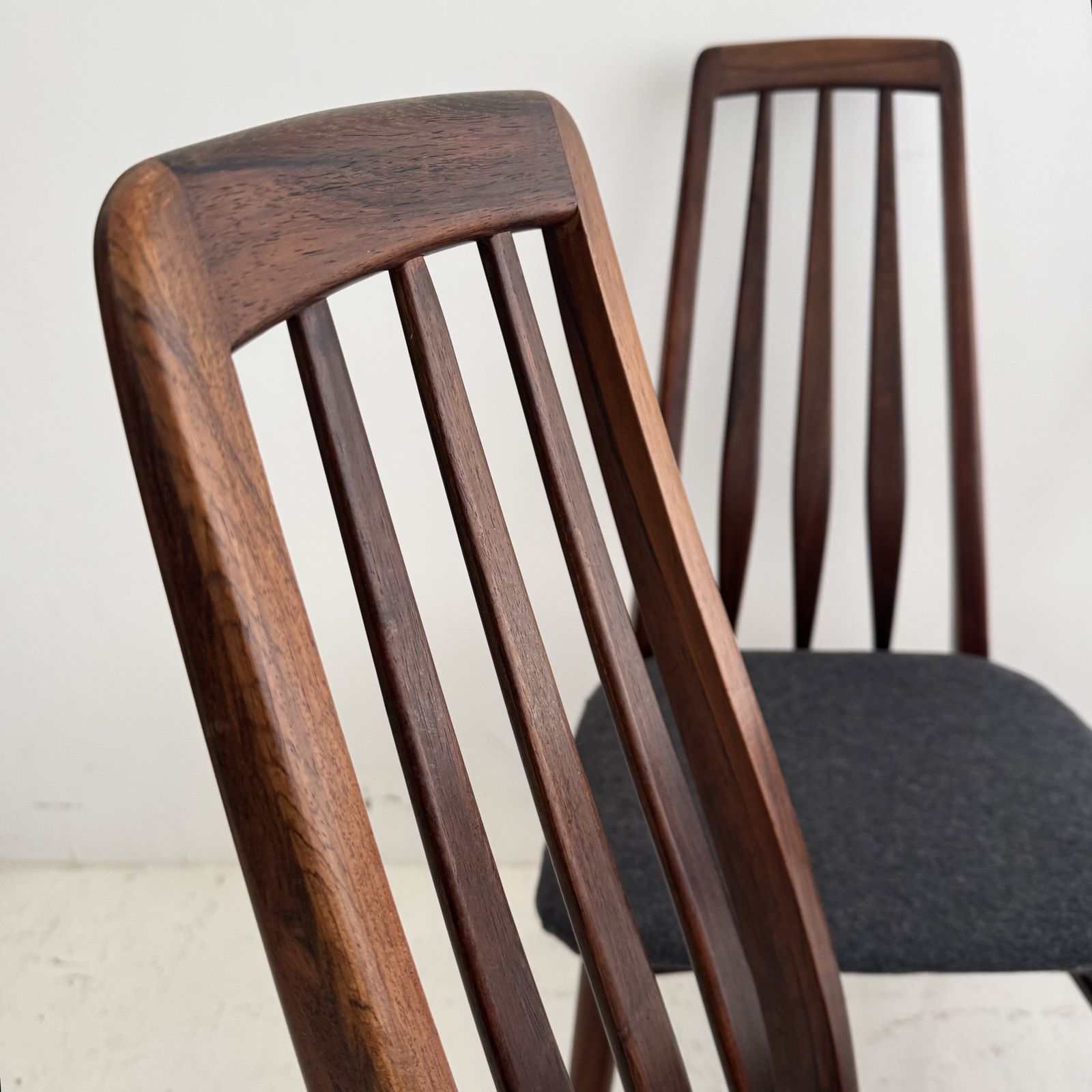 4 Amazing Retro Danish Rosewood Koefoeds Hornslet Eva Dining Chairs photo buy
