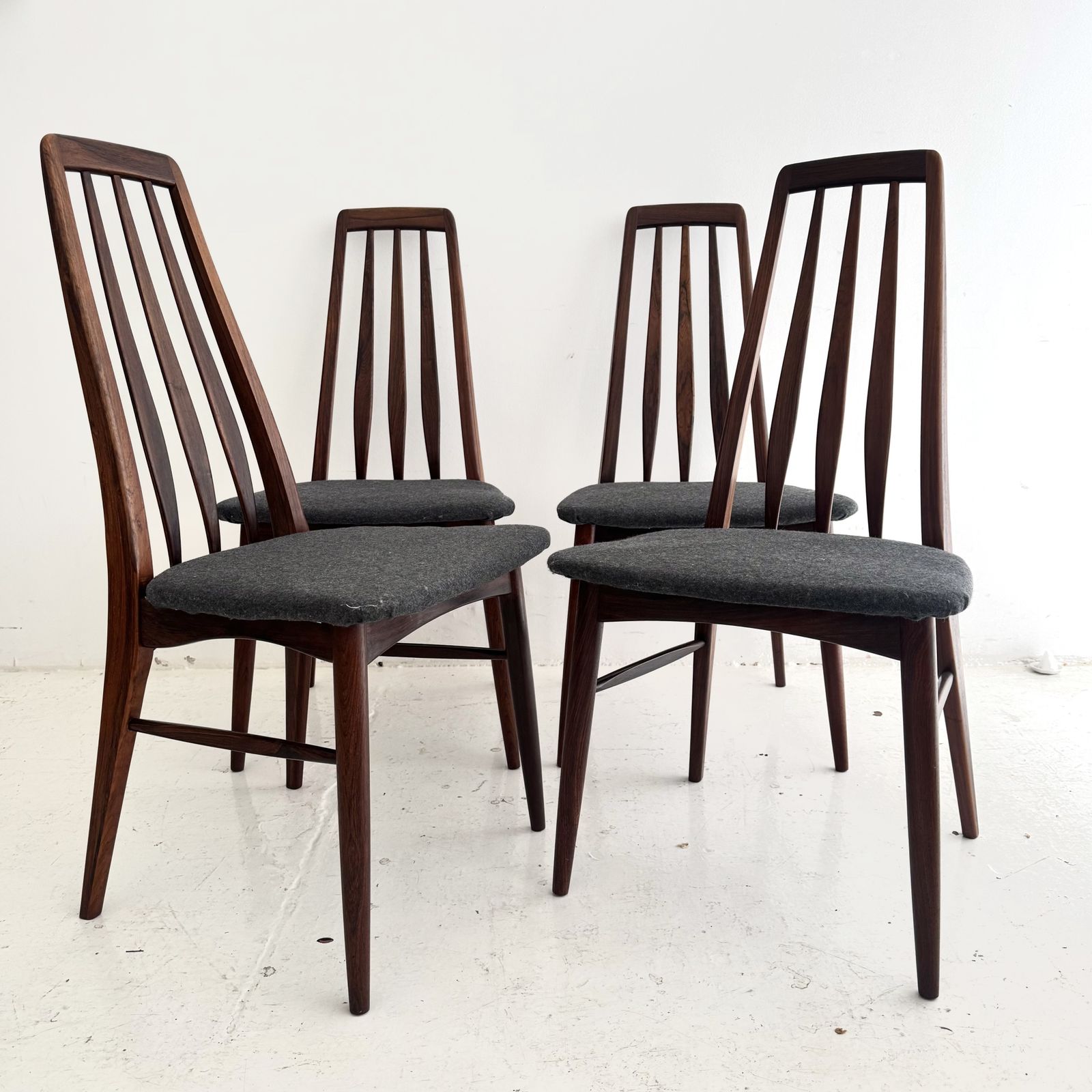 4 Amazing Retro Danish Rosewood Koefoeds Hornslet Eva Dining Chairs