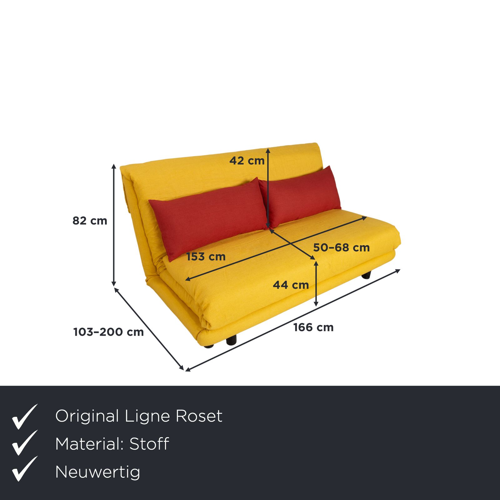Ligne Roset Multy Fabric Three Seater Yellow Orange Manual Function Sofa Reupholstery photo furniture