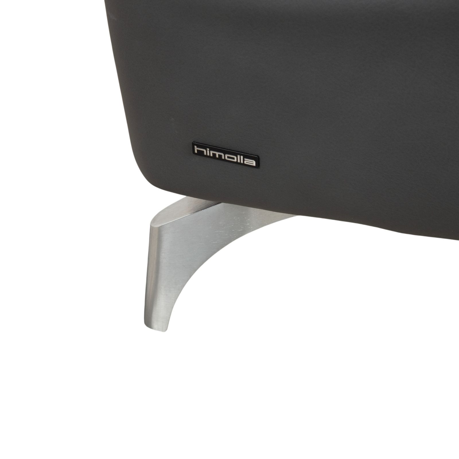 photo furniture Canapé 2 places en cuir Himolla Weilheim gris, fonction manuelle